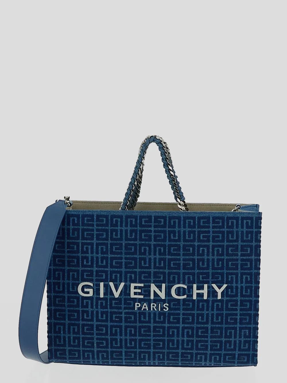 Givenchy o1srvl11e1124 Size: OS / G Tote Bag in Medium Blue Givenchy o1srvl11e1124 Size: OS / G Tote Bag in Medium Blue