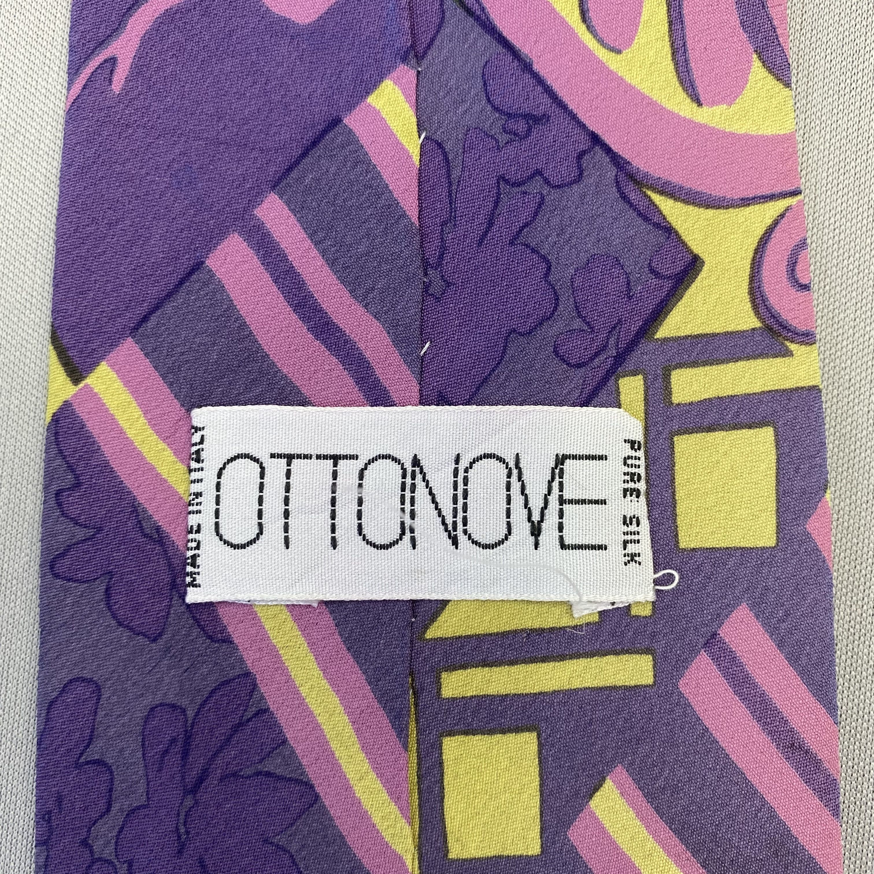 Other Vintage Ottonove SILK Necktie Cravate Pure Silk Neck Tie Size ONE SIZE - 7 Thumbnail