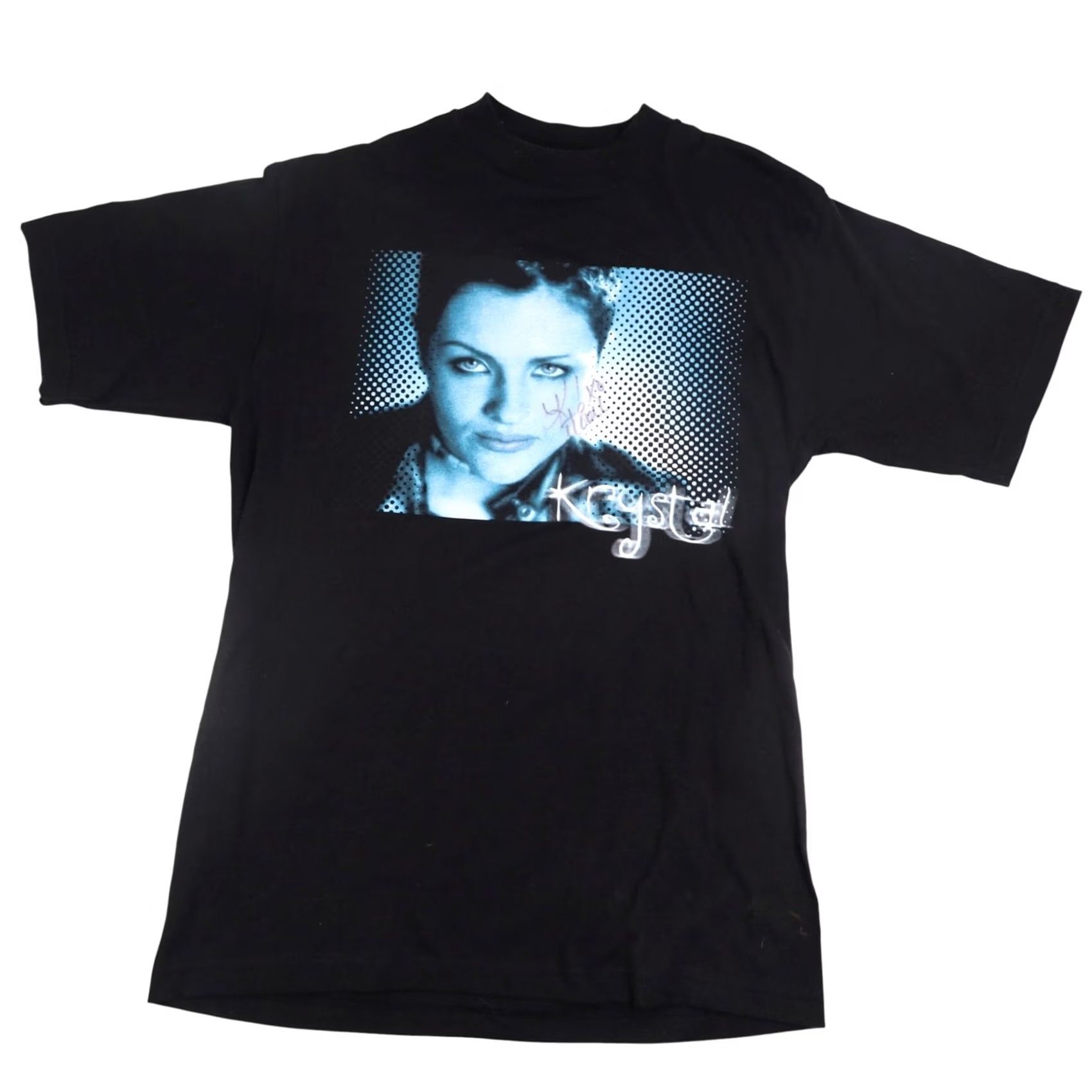Vintage VINTAGE Giant Krystal Harris Signed Graphic Band Tee Black Mens Medium Size US M / EU 48-50 / 2 - 2 Thumbnail