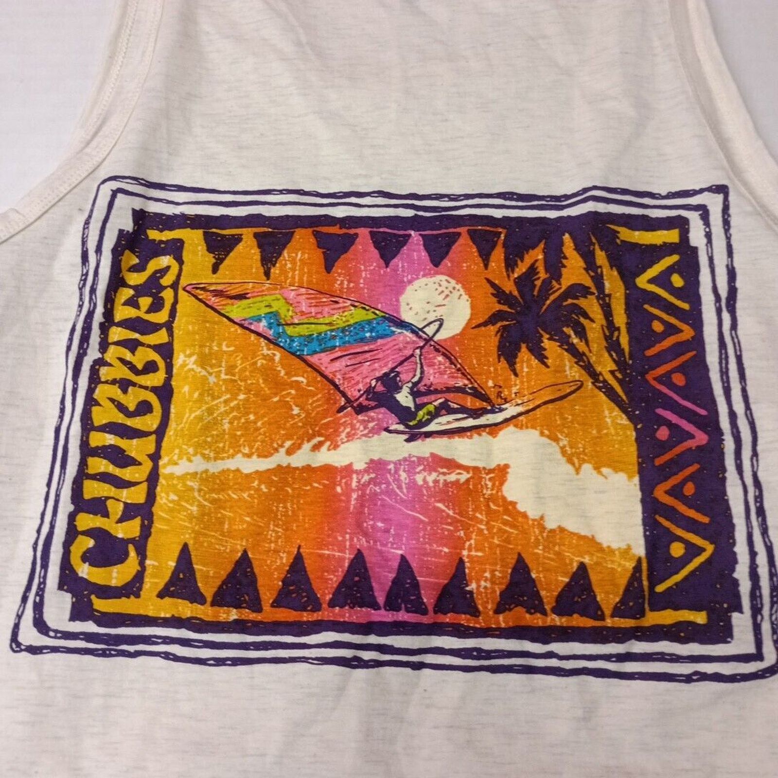 Chubbies Chubbies Men's The Wind Tank Top Graphic Sunset Waves Size M Size US M / EU 48-50 / 2 - 8 Thumbnail