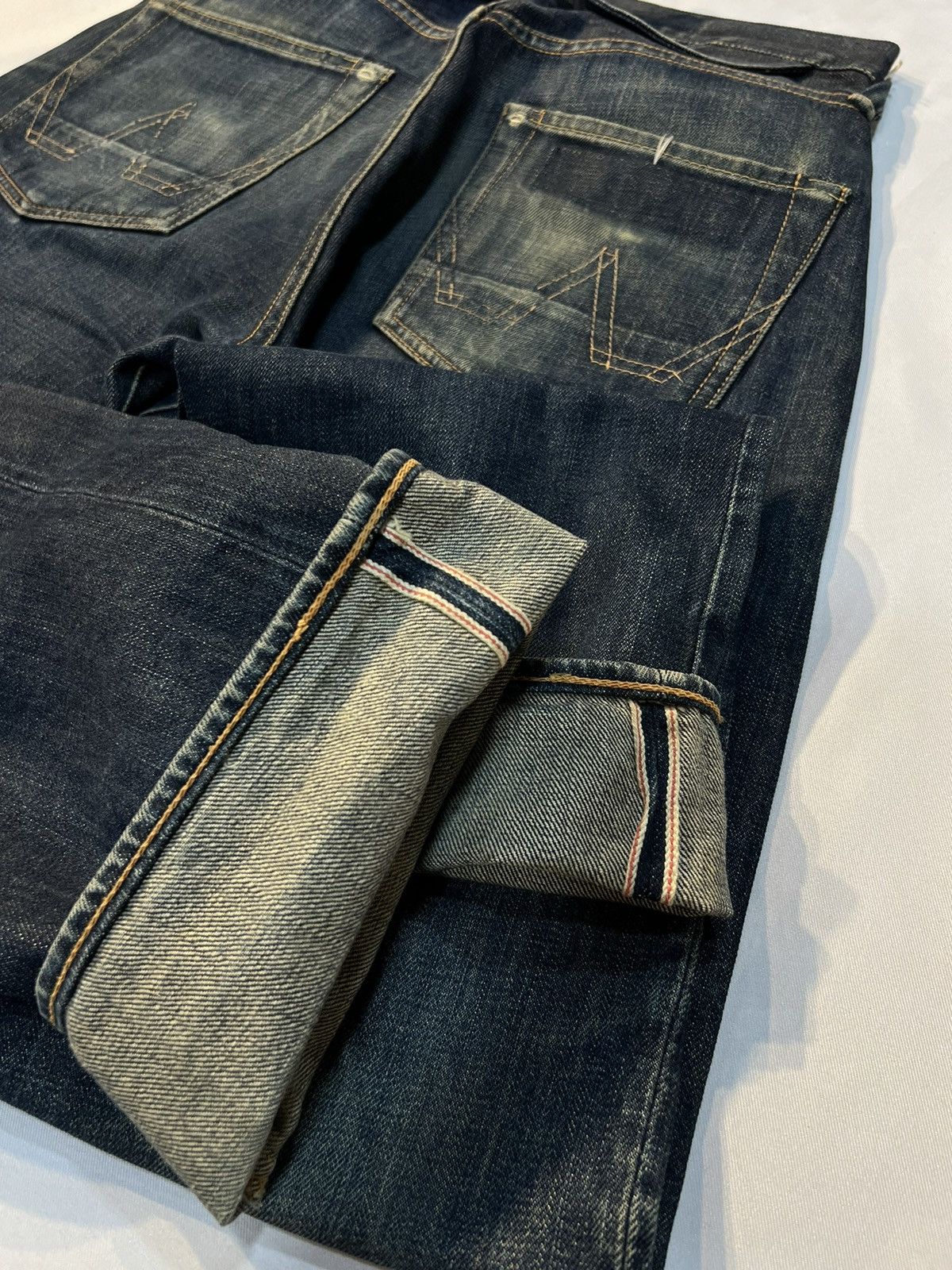 Evisu × Japanese Brand VINTAGE JAPANESSE BRAND EVISU DENIM BUCKLE DISTRESSED Size US 32 / EU 48 - 2 Thumbnail
