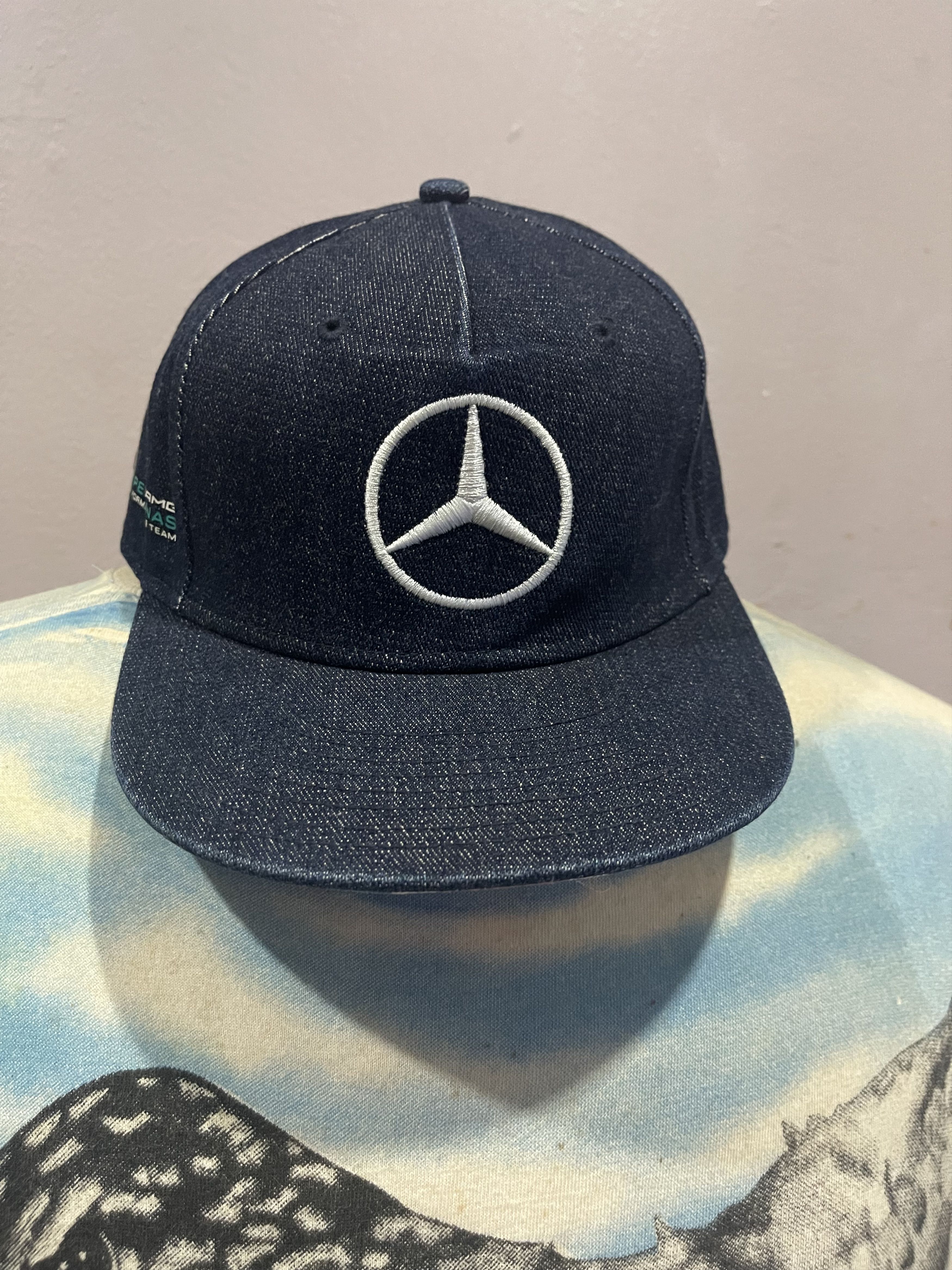 Mercedes-Benz Denim Mercedes AMG Petronas F1 Lewis Hamilton Cap Size ONE SIZE - 1 Thumbnail