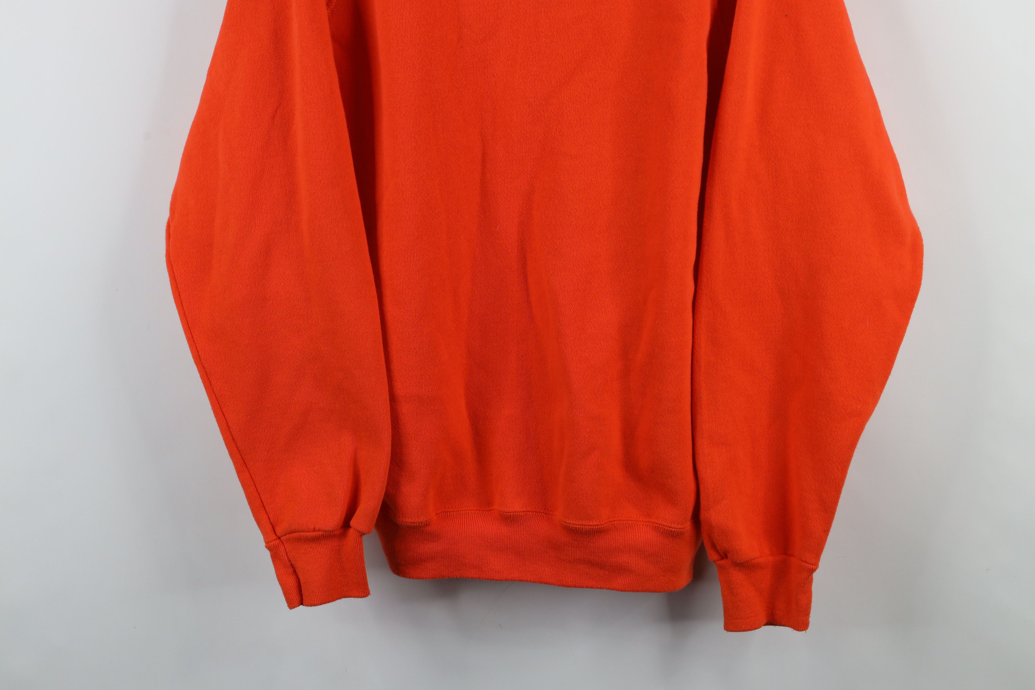 Vintage Vintage 80s 90s Streetwear Raglan Sweatshirt Orange USA Size US L / EU 52-54 / 3 - 3 Thumbnail