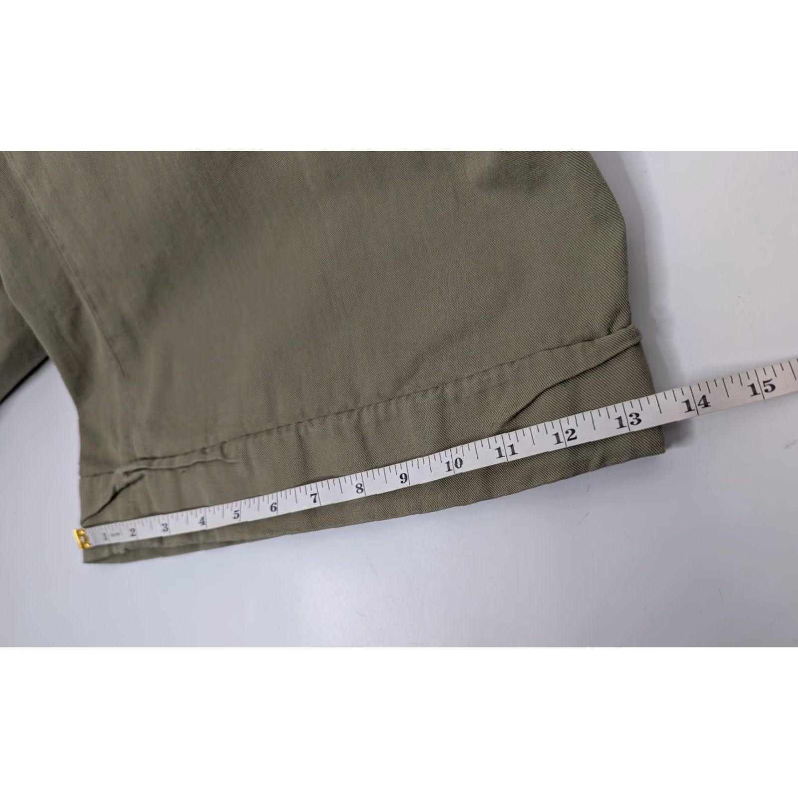 Ralph Lauren Lauren Ralph Lauren Pants Cotton Twill Wide-Leg Cargo Belted Sage Green Size 16 Size 38" / US 16 / IT 52 - 7 Thumbnail