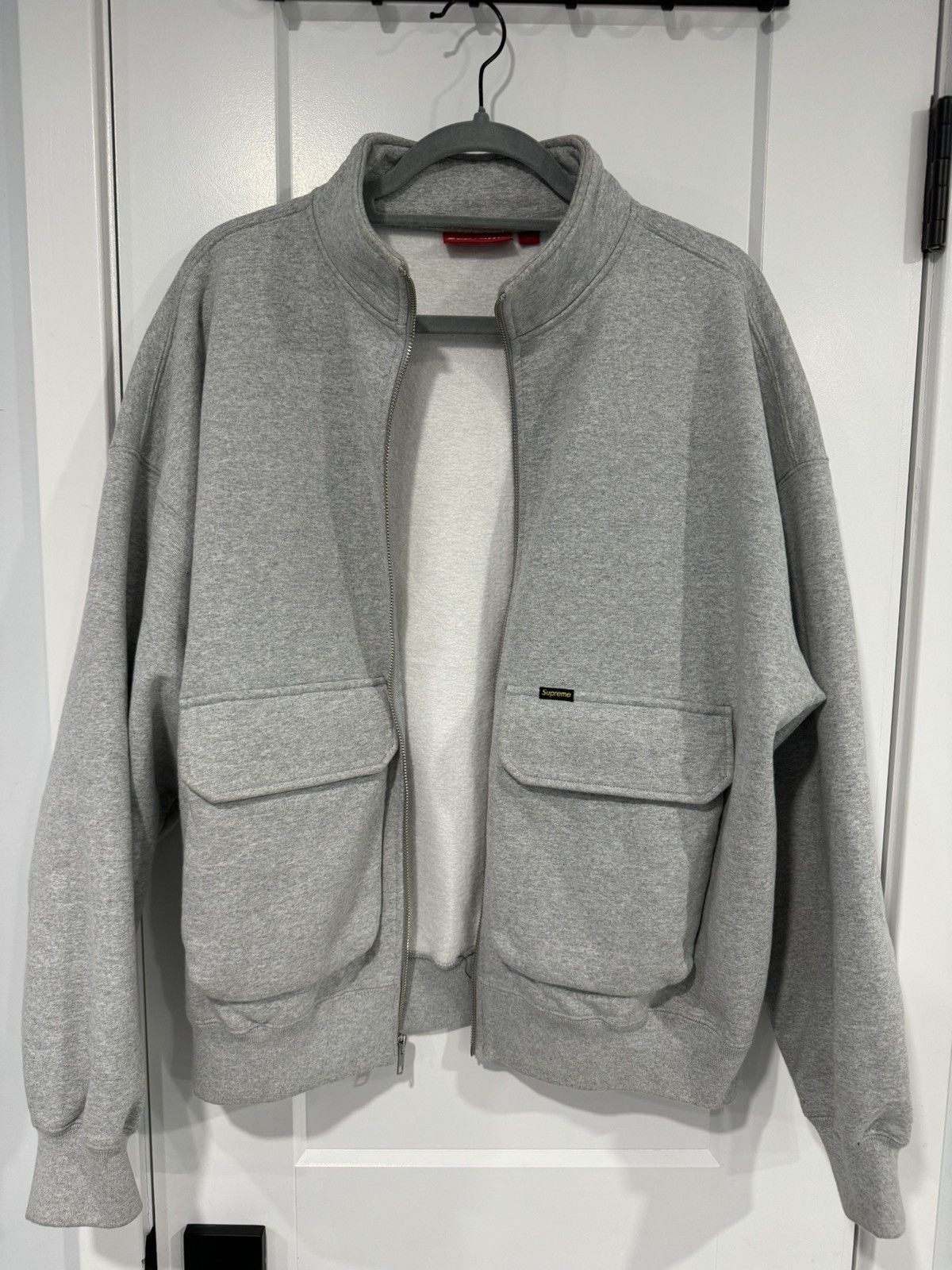 image of Supreme Cargo Pocket Zip Up in Grey, Men's (Size Medium)