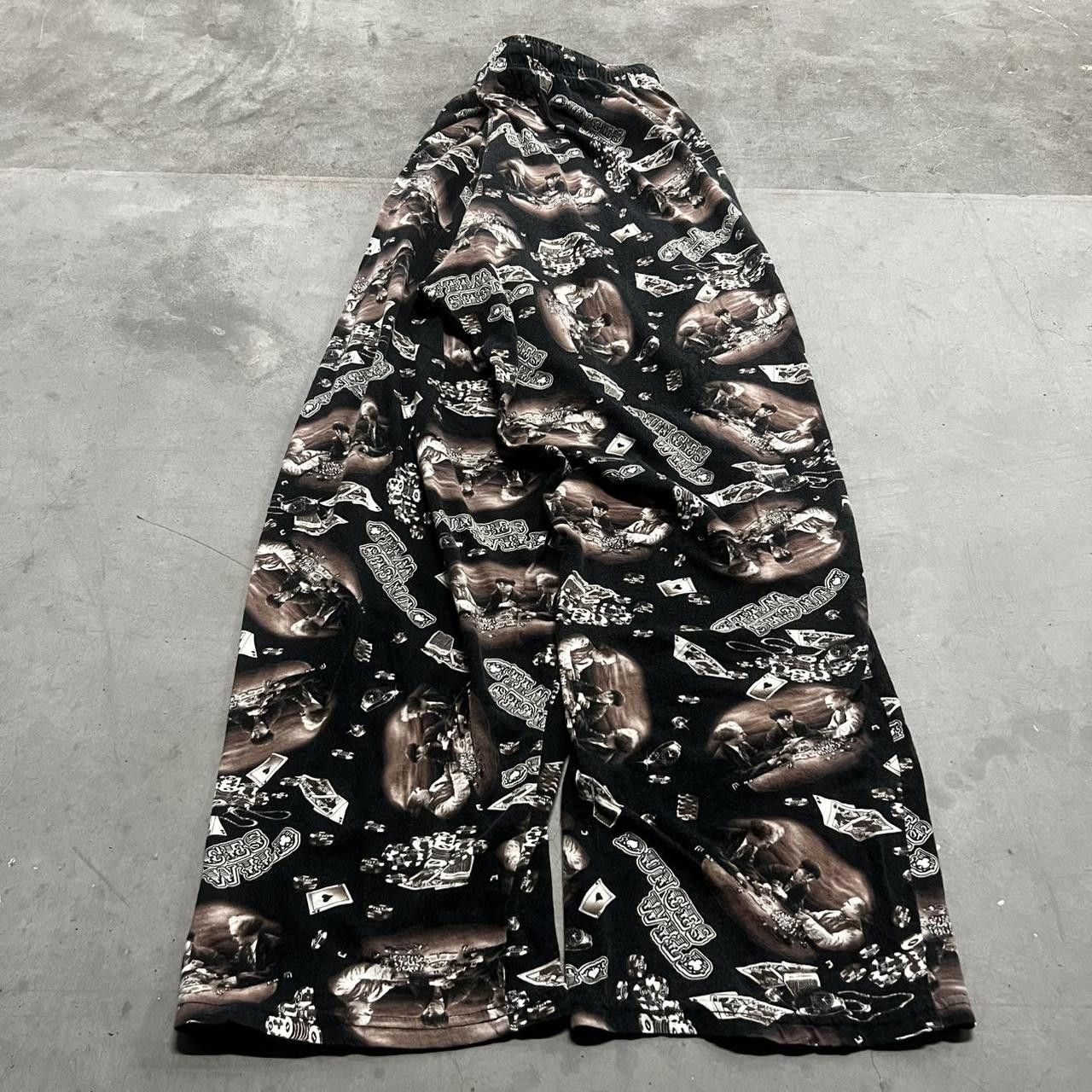 Japanese Brand × Vintage Vintage Y2K Baggy The Three Stooges Dunces Wild Sweatpants! Size US 34 / EU 50 - 5 Thumbnail