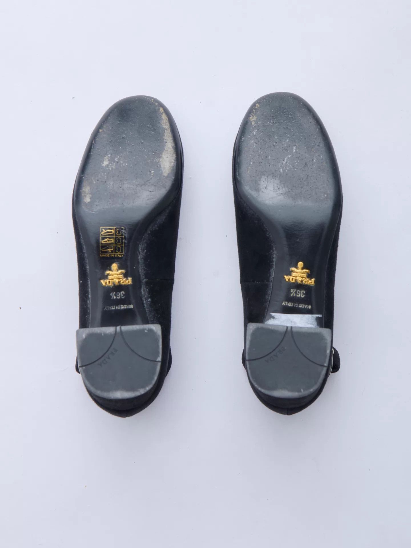 Prada PRADA 90s Archive Black Suede Ankle Strap 5cm Heel 36.5 Size US 6 / IT 36 - 8 Thumbnail