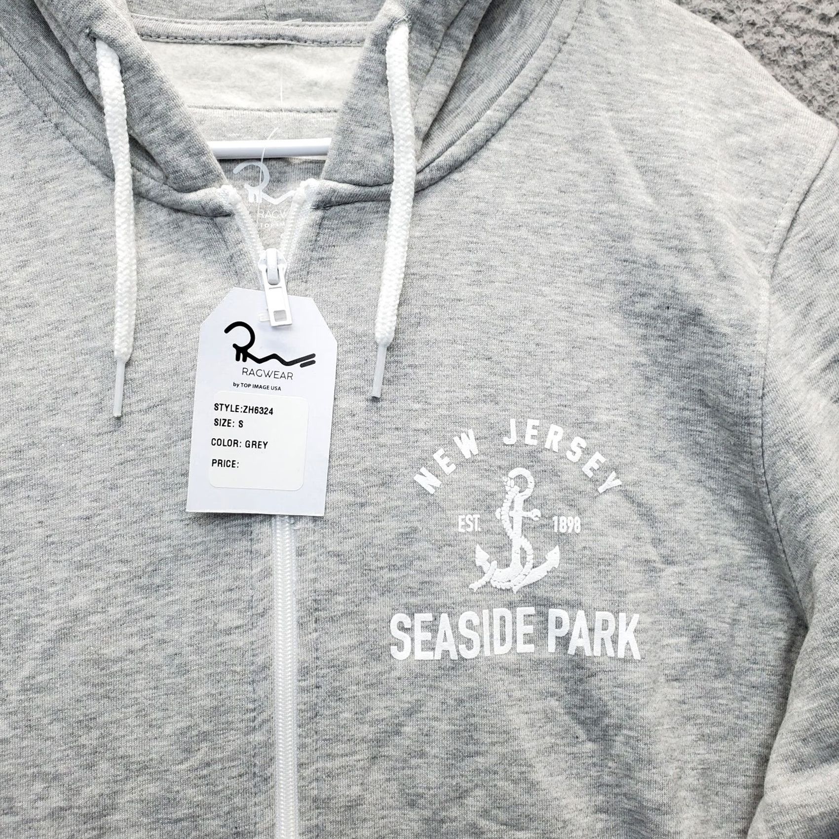 Vintage Ragwear Full Zip Hoodie Unisex S Gray Seaside Park Pockets ZH6324 Size US S / EU 44-46 / 1 - 3 Thumbnail