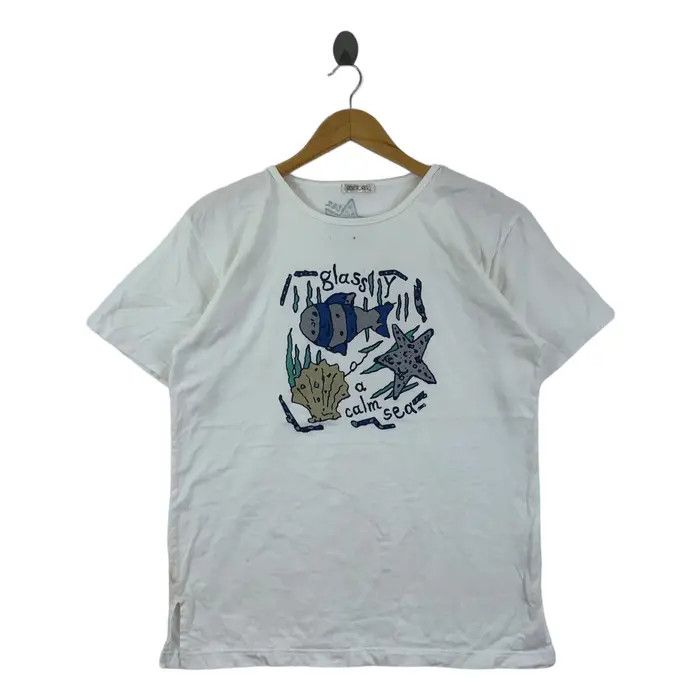 Vintage Vintage REBENTORES PAINTING Glass A Calm Sea Tee Shirt Size L / US 10 / IT 46 - 1 Thumbnail
