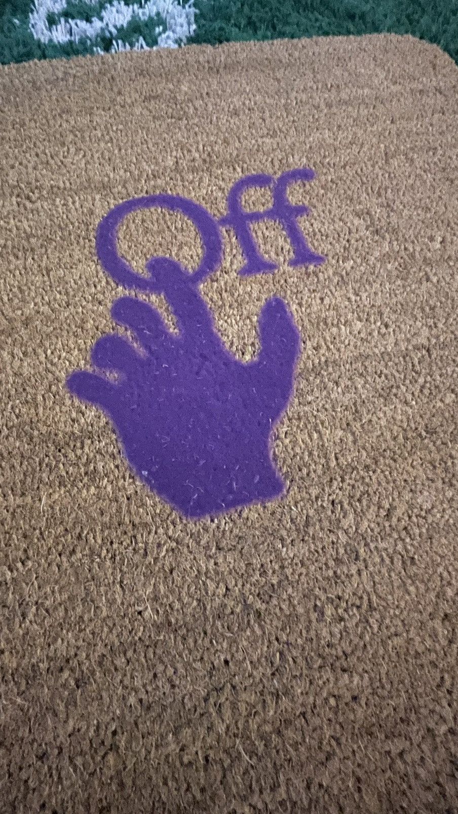 Off-White Virgil off hand purple door mat rug Size ONE SIZE - 2 Thumbnail