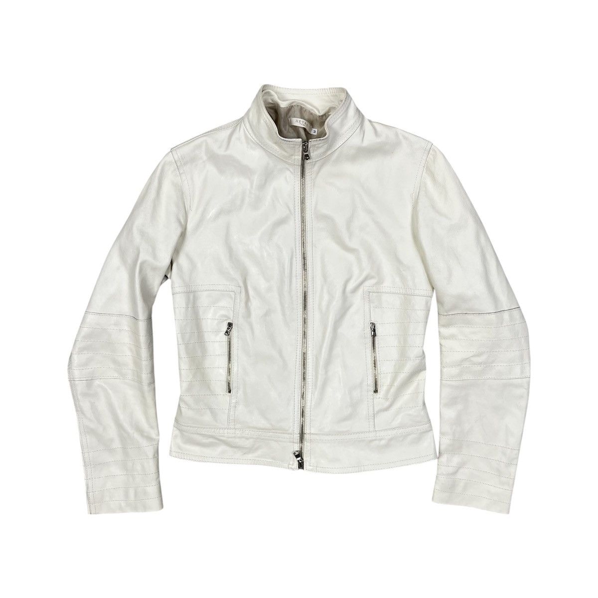 Other XETRA Italy Creamy Lambskin Leather Moto Jacket Women’s Sz M Size M / US 6-8 / IT 42-44 - 1 Thumbnail
