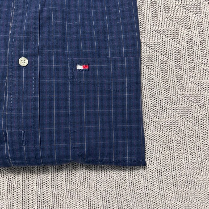Tommy Hilfiger Vintage Tommy Hilfiger navy purple plaid button down size M Size US M / EU 48-50 / 2 - 4 Thumbnail