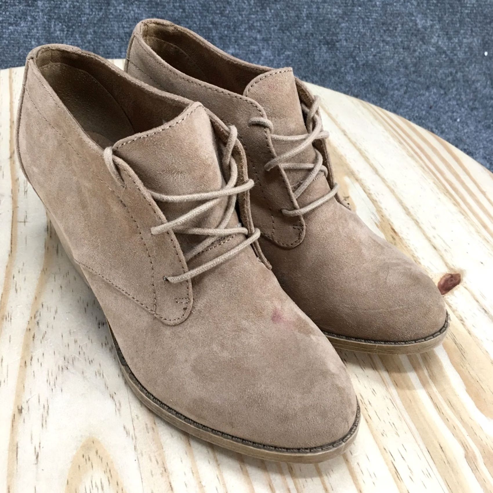 Vintage Rocket Dog Sam Coast Boots Womens 8 Brown Fabric Ankle Bootie Lace Up Casual Bootie Shoes Womens Boots Brown Fabric Leather-Like Upper Size US 8 / IT 38 - 3 Thumbnail