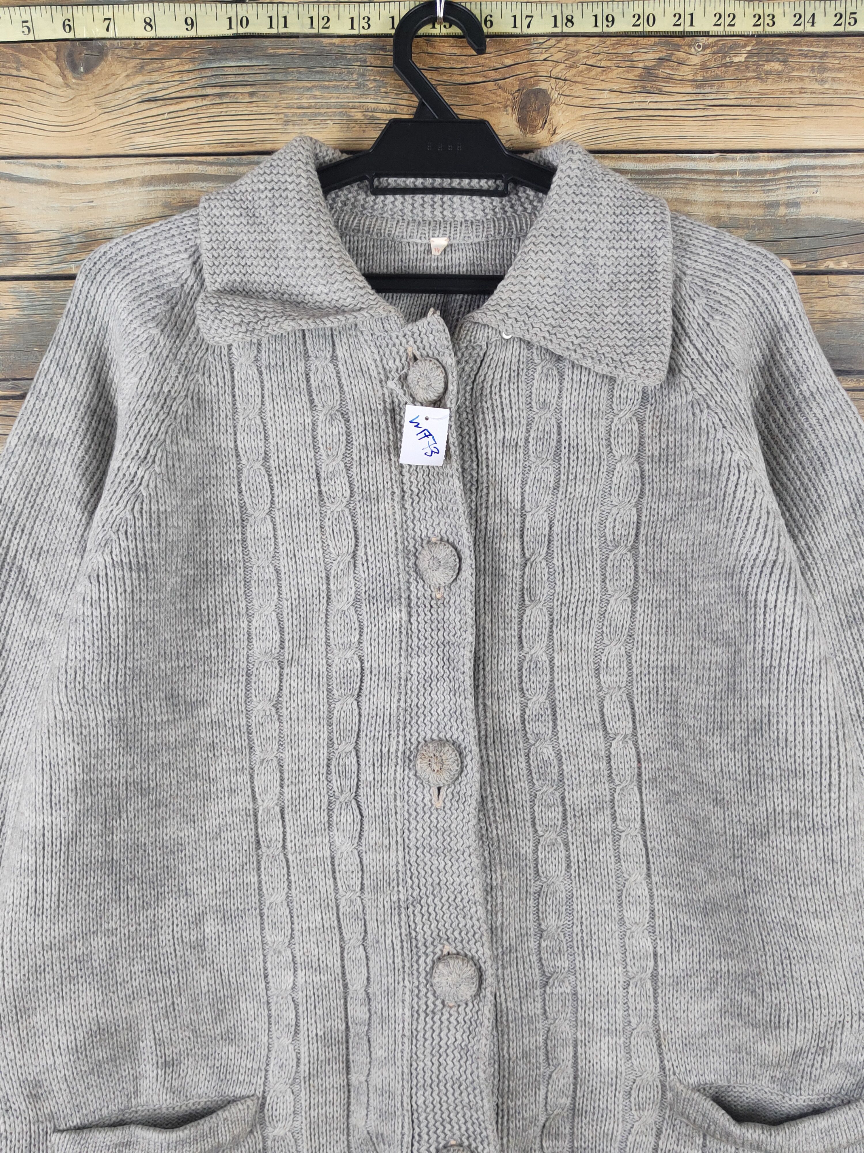 Japanese Brand × Vintage Japanese Brand Gray Knitwear Sweaters #W1773 Size US L / EU 52-54 / 3 - 2 Thumbnail