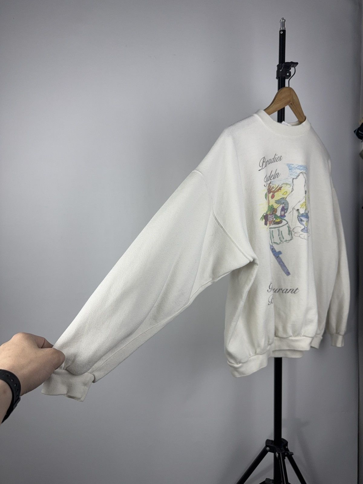 Vintage Vintage 80s German Print Sweatshirt Paradise Restaurant Art Size US S / EU 44-46 / 1 - 3 Thumbnail