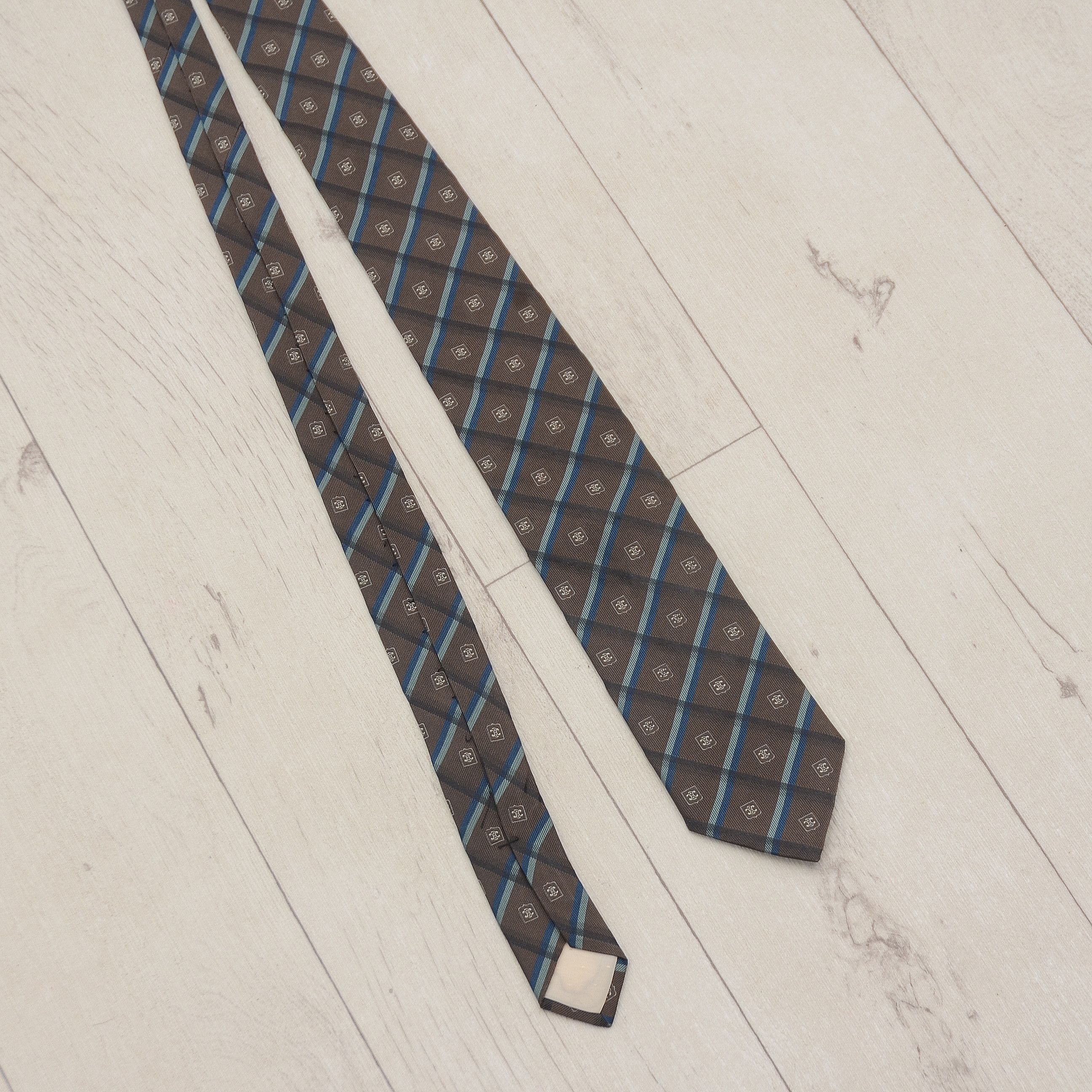 Celine × Vintage ❗️RARE Celine Paris Luxury 100% Silk Tie Vintage Monogram Size ONE SIZE - 5 Thumbnail