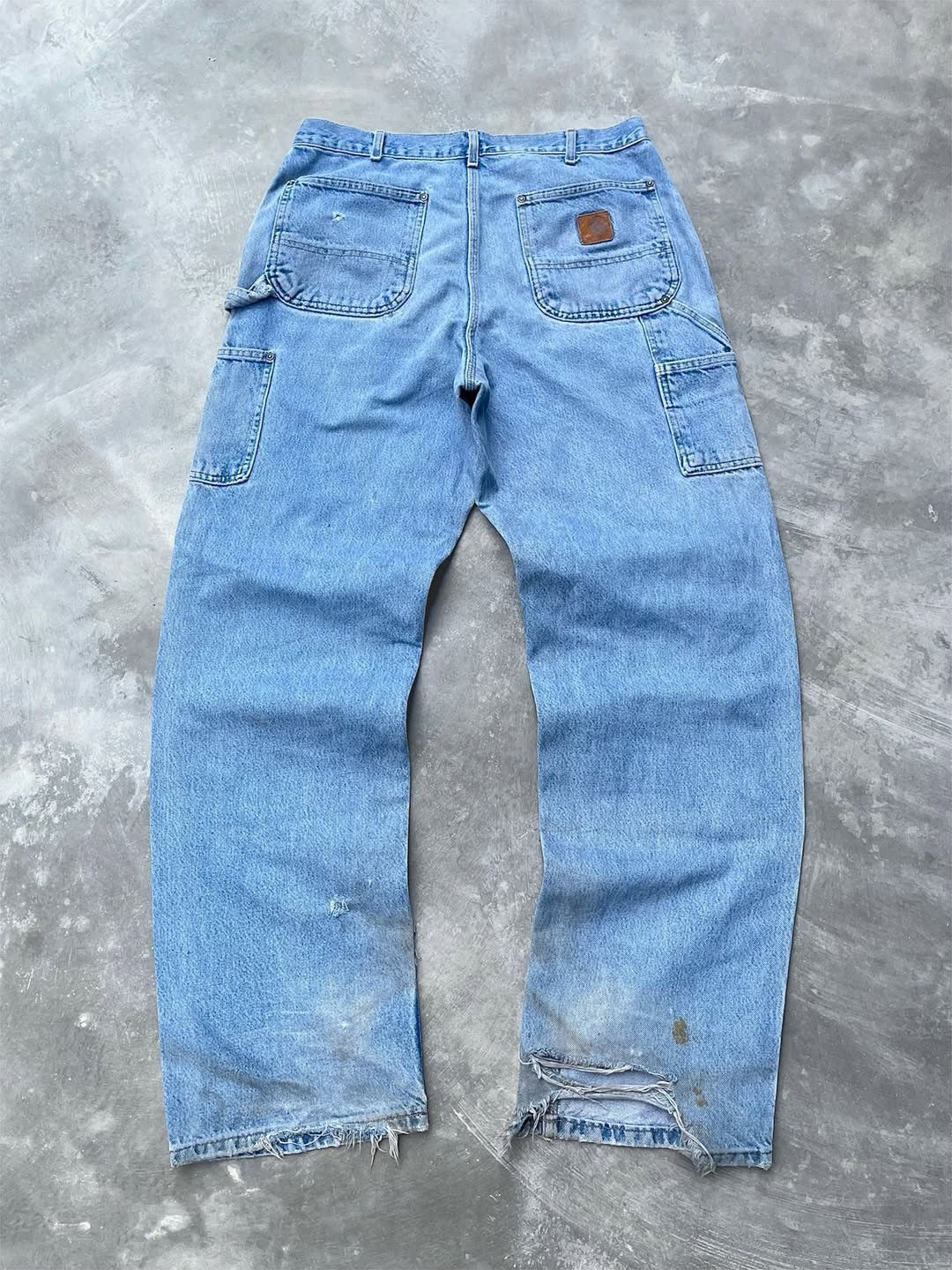Carhartt Crazy Distressed Vintage Doublee Knee Carhartt Pant B73-DST🥶 Size US 34 / EU 50 - 2 Thumbnail