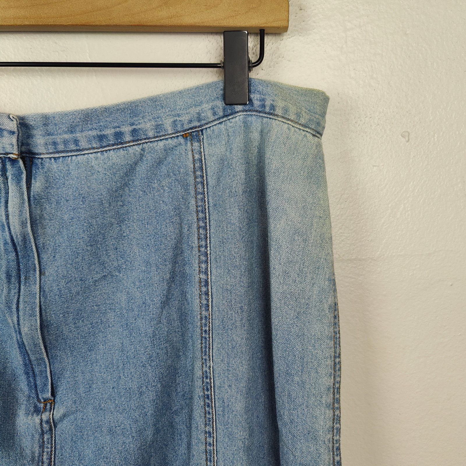 Other Vintage Y2K Metro Style Denim Maxi Skirt Womens 18T Size 40" / US 18 - 4 Thumbnail