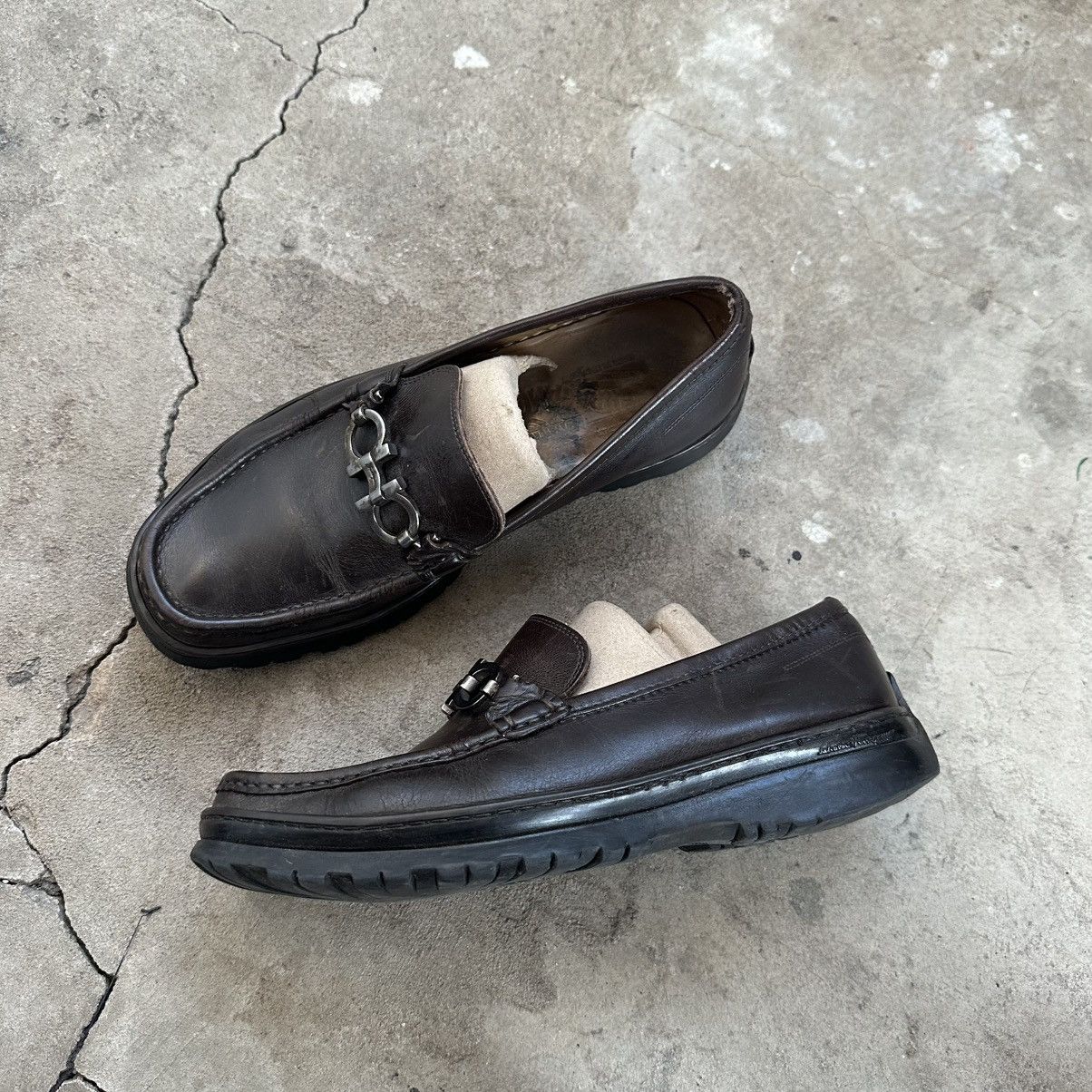 Salvatore Ferragamo Ferragamo Gancini Bit Loafer - Size 7 Size US 7 / EU 40 - 7 Thumbnail