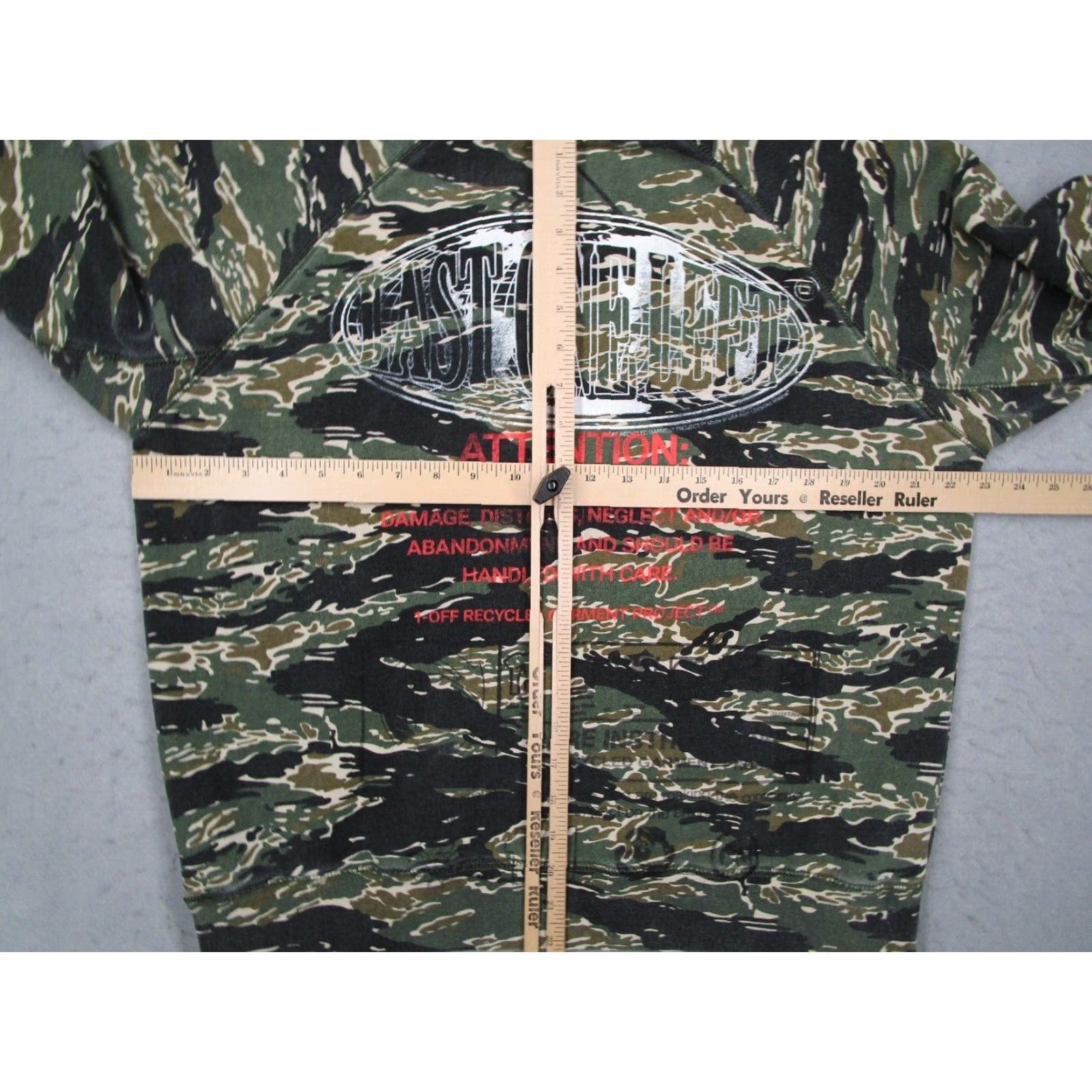 Undefeated Undefeated Mens Small Green Tiger Stripe Camo Sweater Recycled Garment Project Size US S / EU 44-46 / 1 - 5 Thumbnail