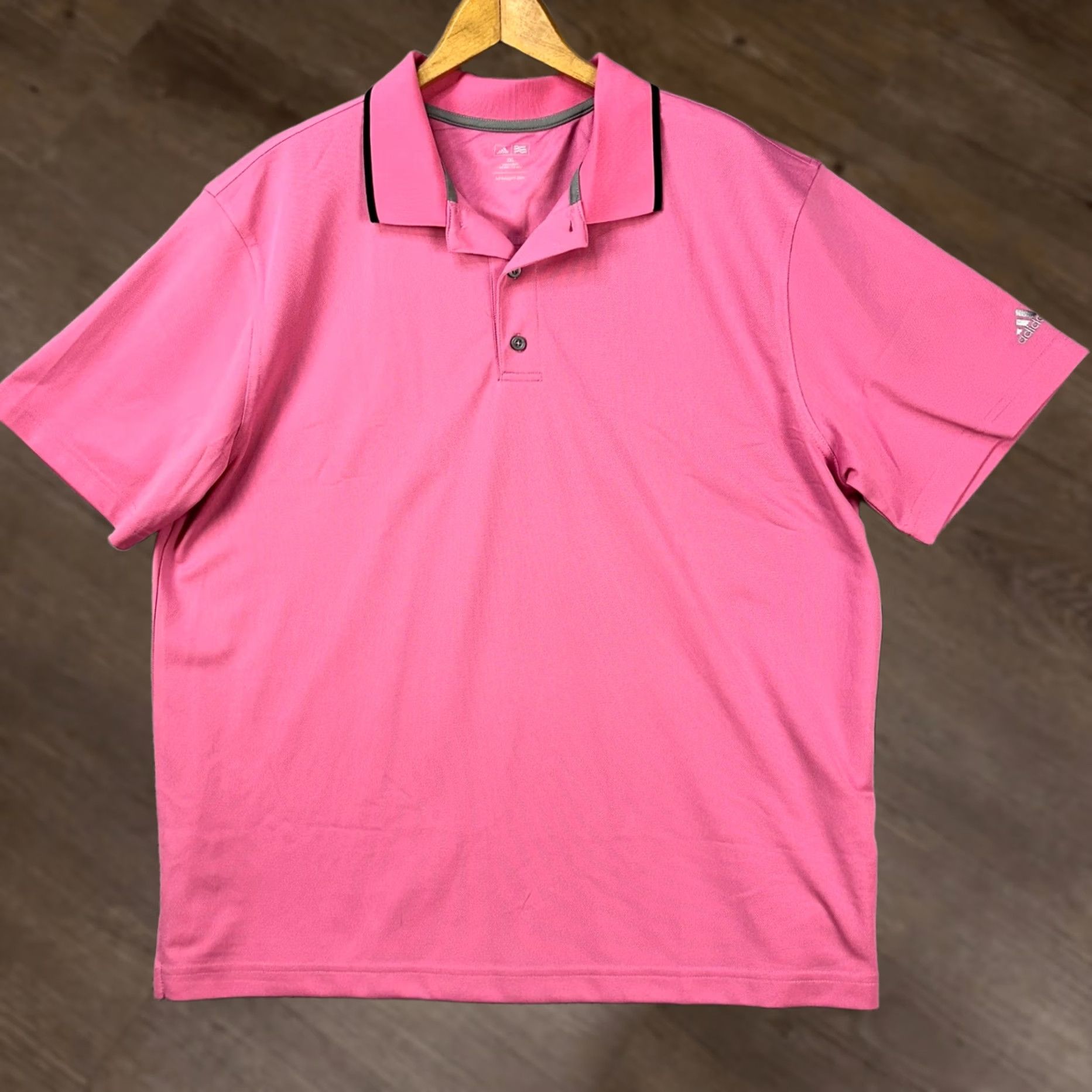 Adidas Adidas Adult Mens Golf Polo Shirt 2XL Pink Performance Logo Rugby NEW Polo Shirt Men's Golf Pink 2XL Adidas Size US XXL / EU 58 / 5 - 1 Thumbnail