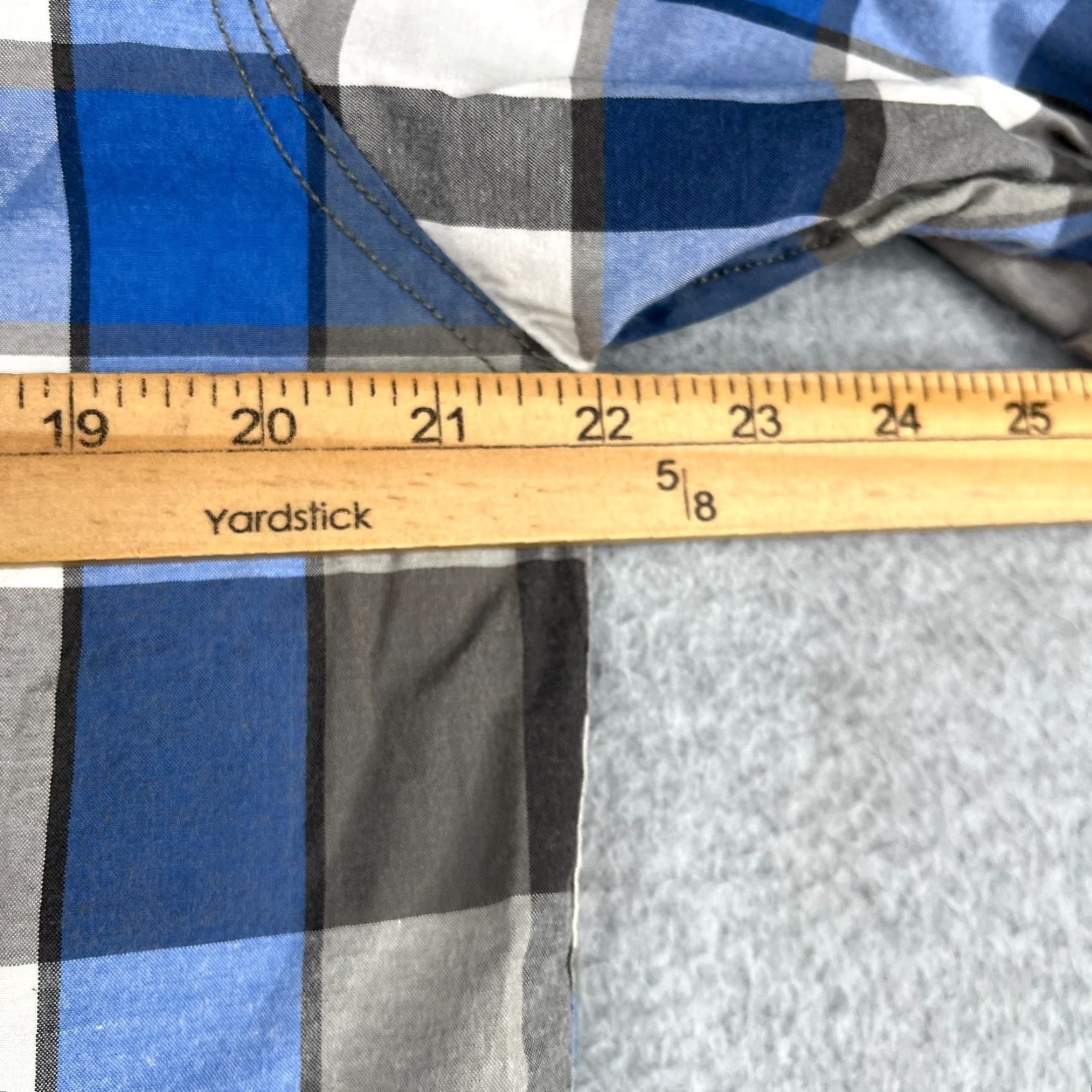 Enyce Enyce Shirt Button-Up Short Sleeve Men Medium Blue Black Check Pocket Button Up Casual Hip Hop Classic Vintage No Size US M / EU 48-50 / 2 - 7 Thumbnail