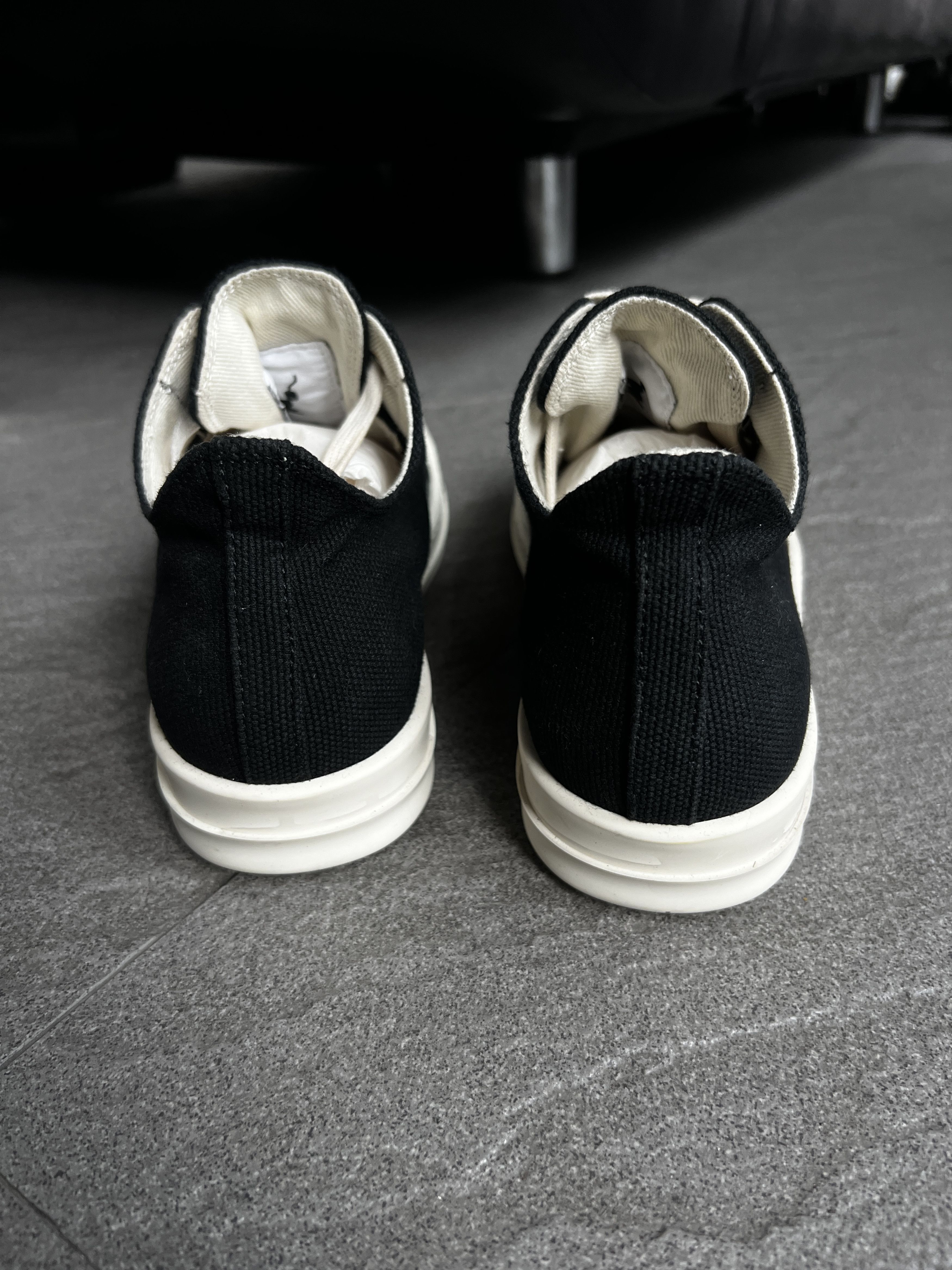 Rick Owens Drkshdw Rick Owens DRKSHDW Canvas Ramones Low Black EU37 Size US 5 / EU 37 - 3 Thumbnail