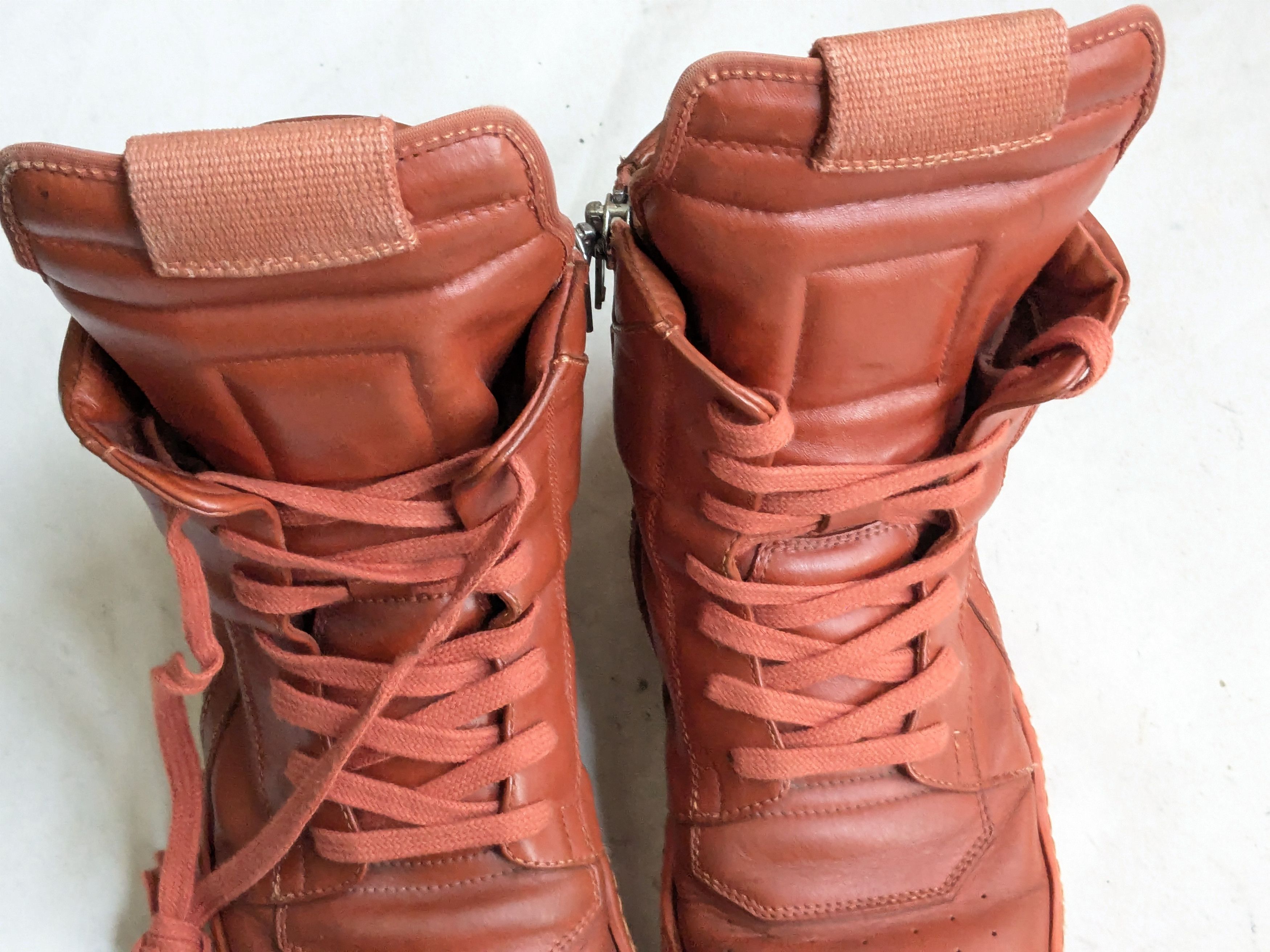 Rick Owens Rick Ownes Geobasket Papaya Orange 9 42 Leather Size US 9 / EU 42 - 2 Thumbnail