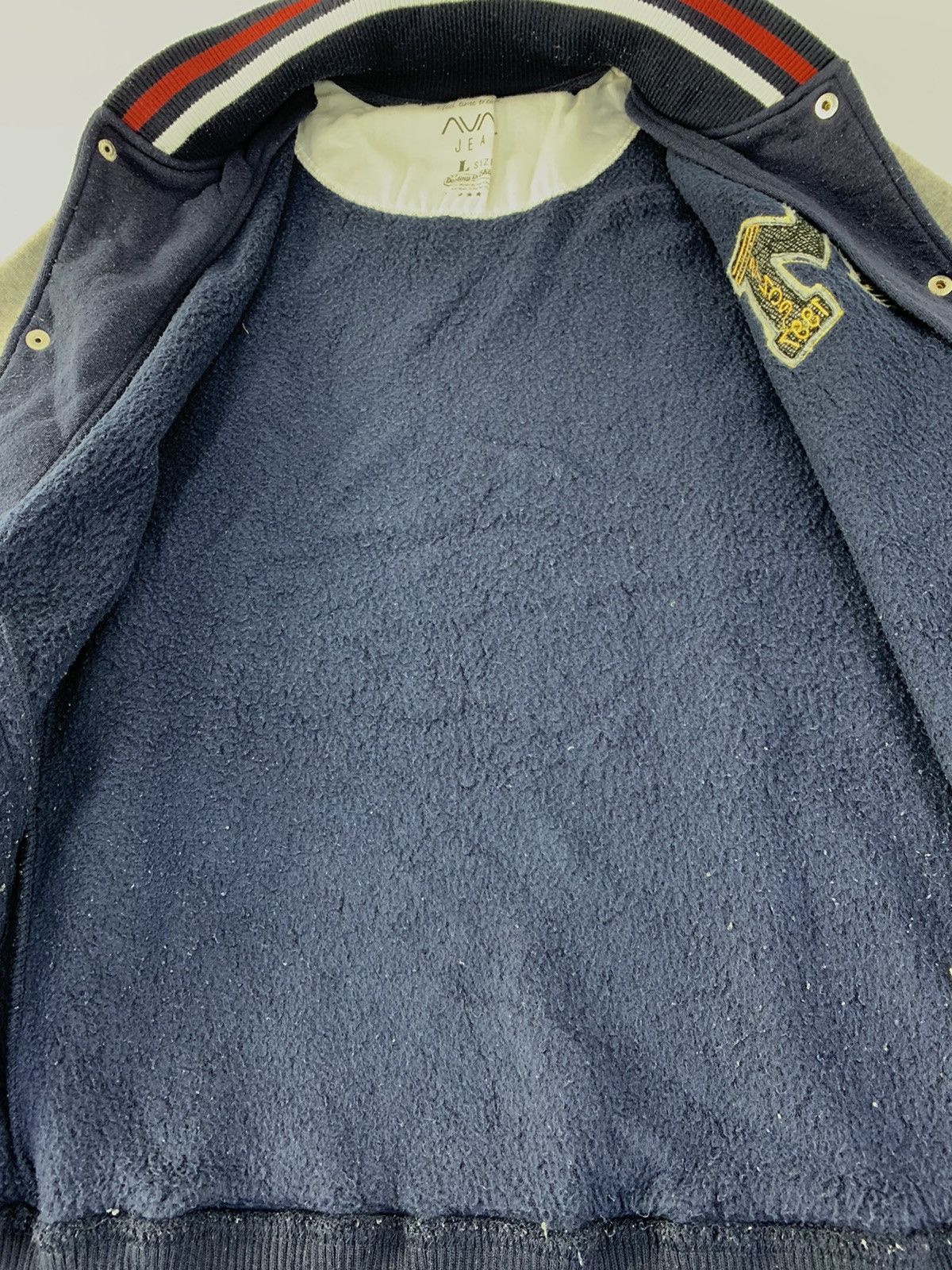 Japanese Brand Hype Avail Jean Avant Garde Simple Varsity Jacket Size M / US 6-8 / IT 42-44 - 5 Thumbnail
