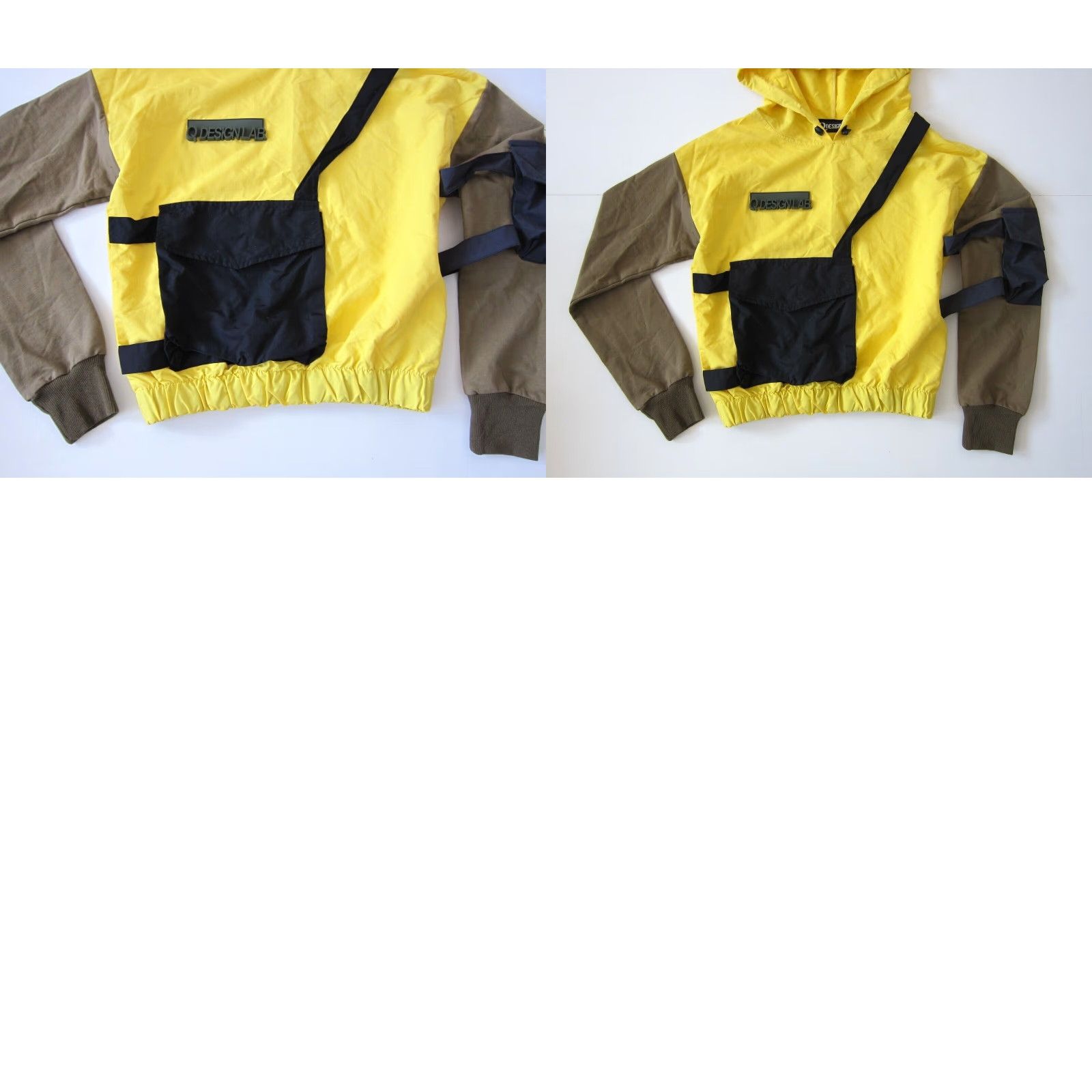 Vintage Q Design Lab Windbreaker Jacket XS Adult Women Yellow Pullover Pocket Cotton Blend 50% XS Size XS / US 0-2 / IT 36-38 - 8 Thumbnail