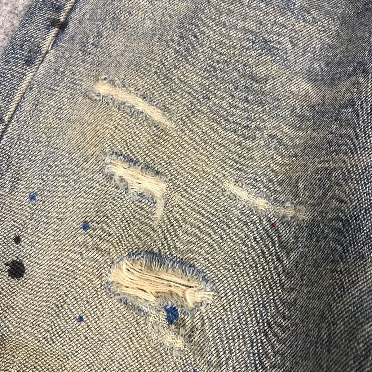 Japanese Brand ENTIA DISTRESSED DENIM JAPAN STYLE DENIM PANTS Size US 30 / EU 46 - 7 Thumbnail