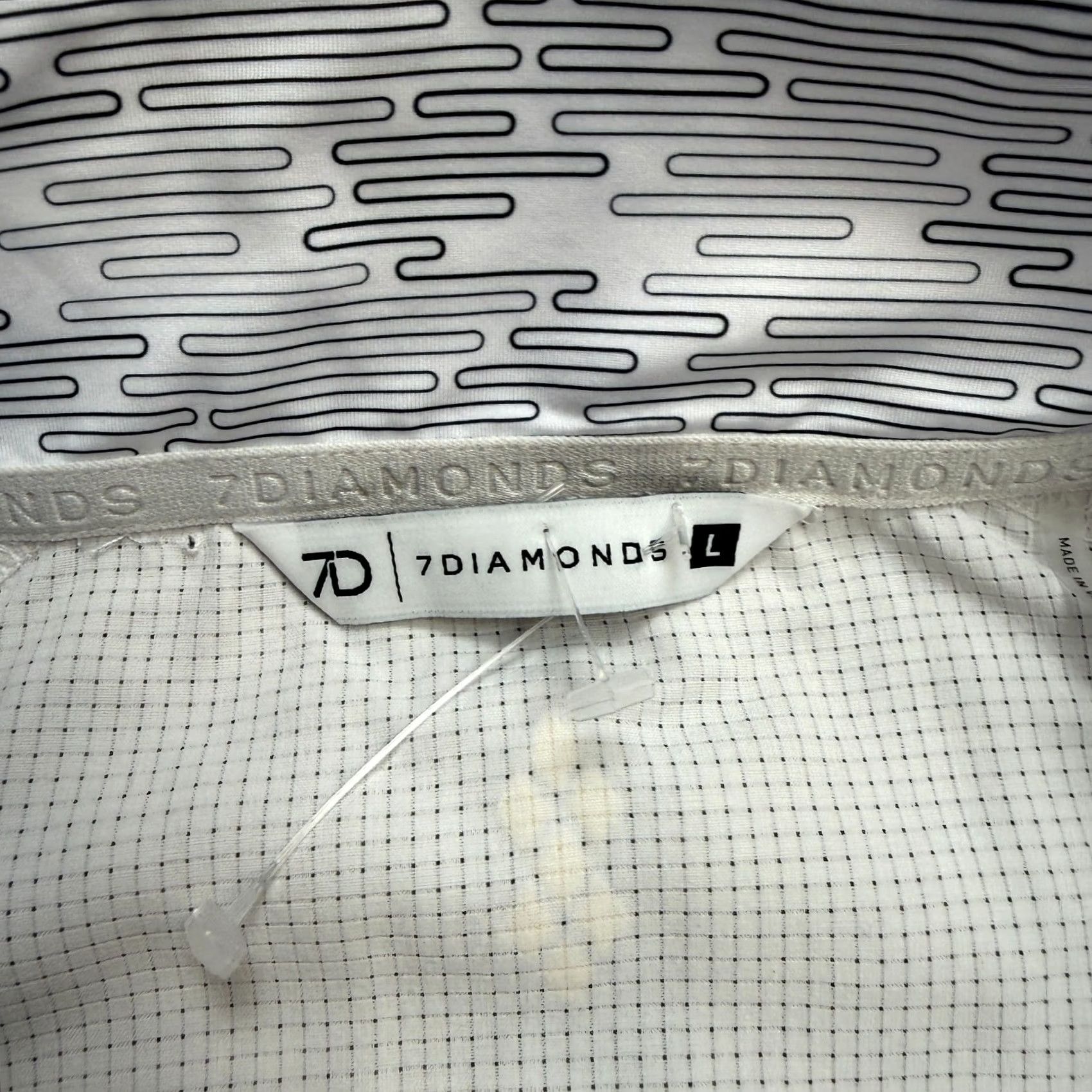 Vintage 7 Diamonds Oxygenate Quarter Zip Men L White Breathable Moisture Wicking Golf NEW Size US L / EU 52-54 / 3 - 2 Thumbnail
