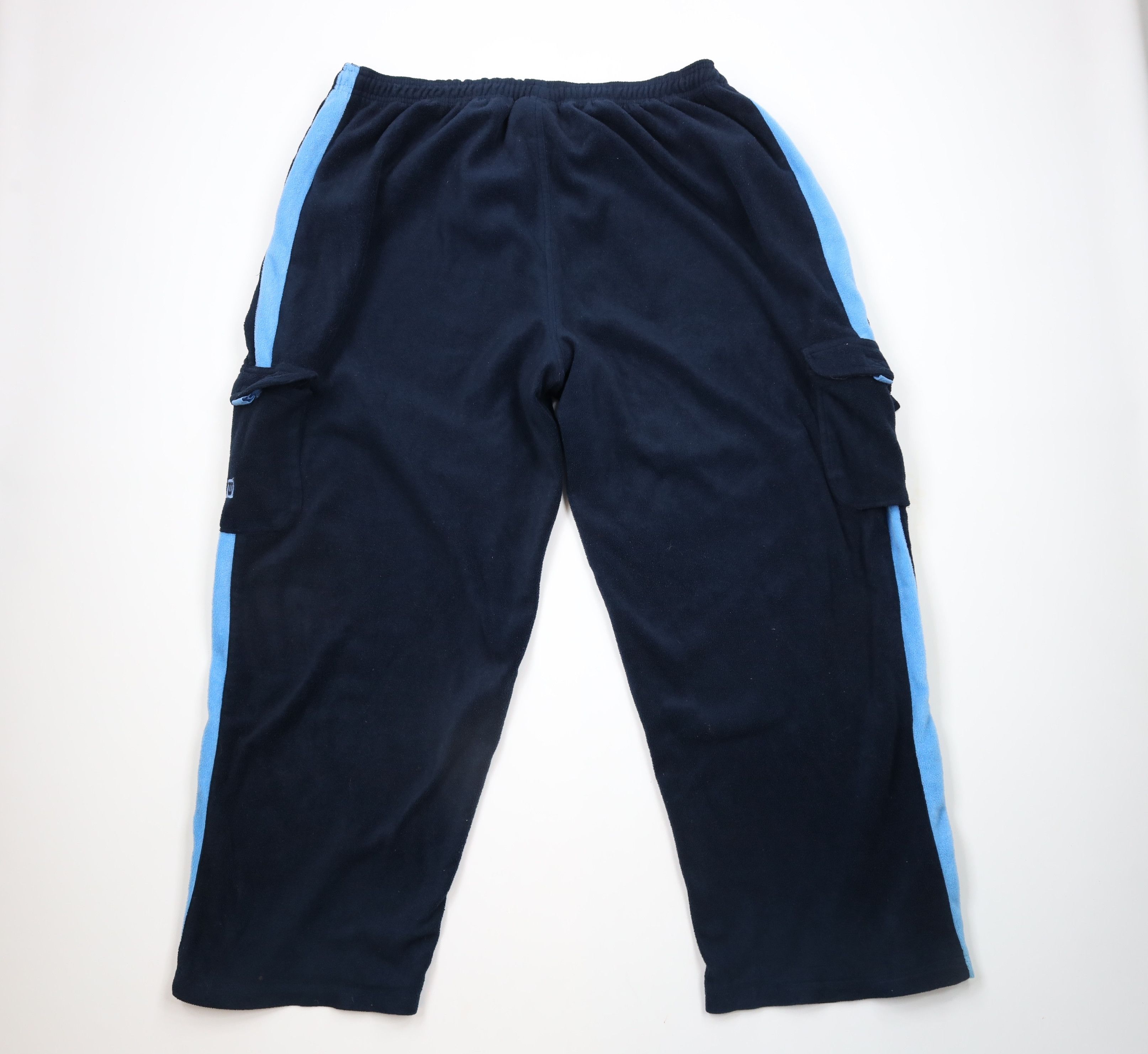 Vintage Vintage 90s Wilson Baggy Wide Leg Fleece Cargo Pants Blue Size US 44 / EU 60 - 9 Thumbnail