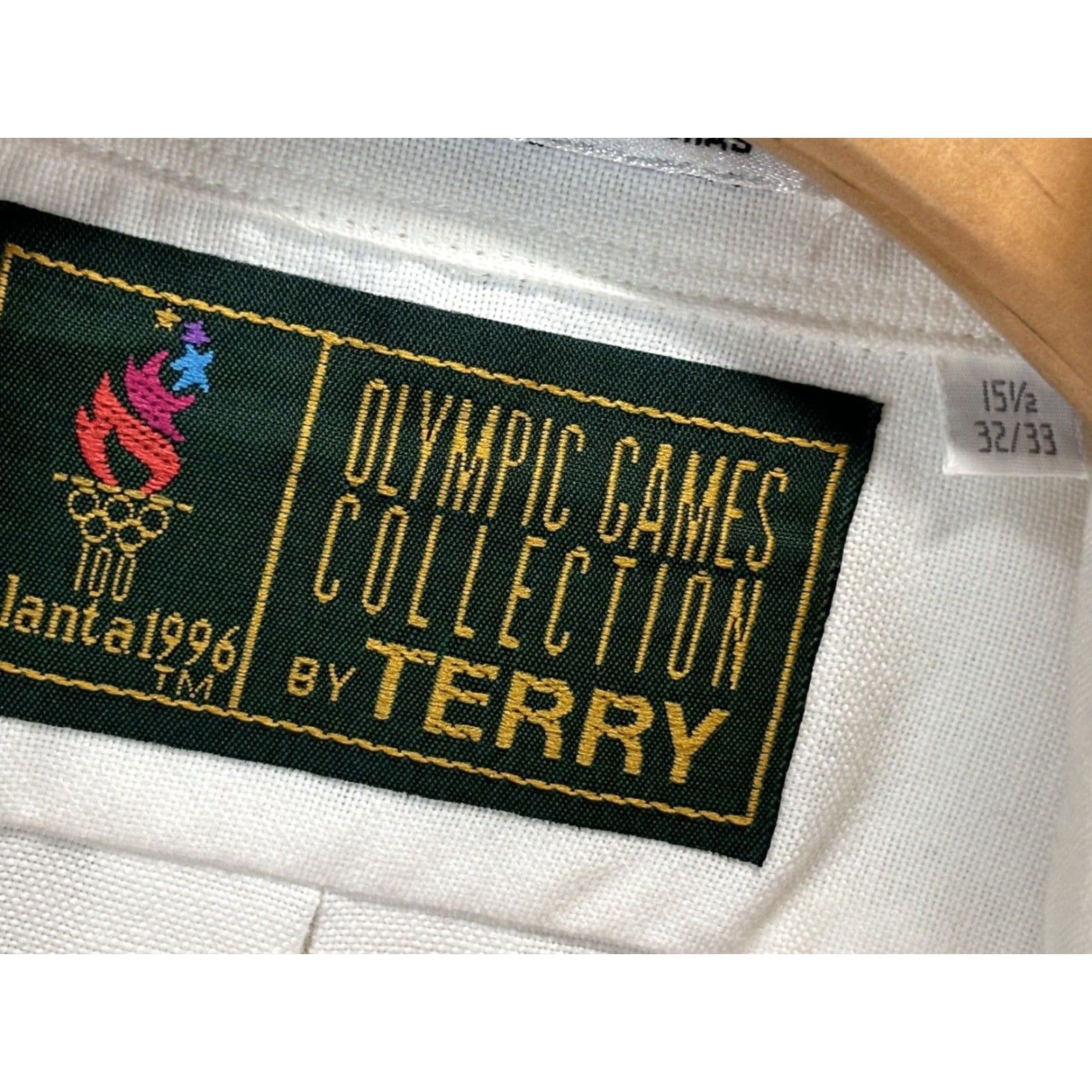 Vintage VINTAGE Atlanta 1996 Olympics Shirt Men’s 15.5 White Embroidered Button-Front 1990s Mens Size US M / EU 48-50 / 2 - 5 Thumbnail