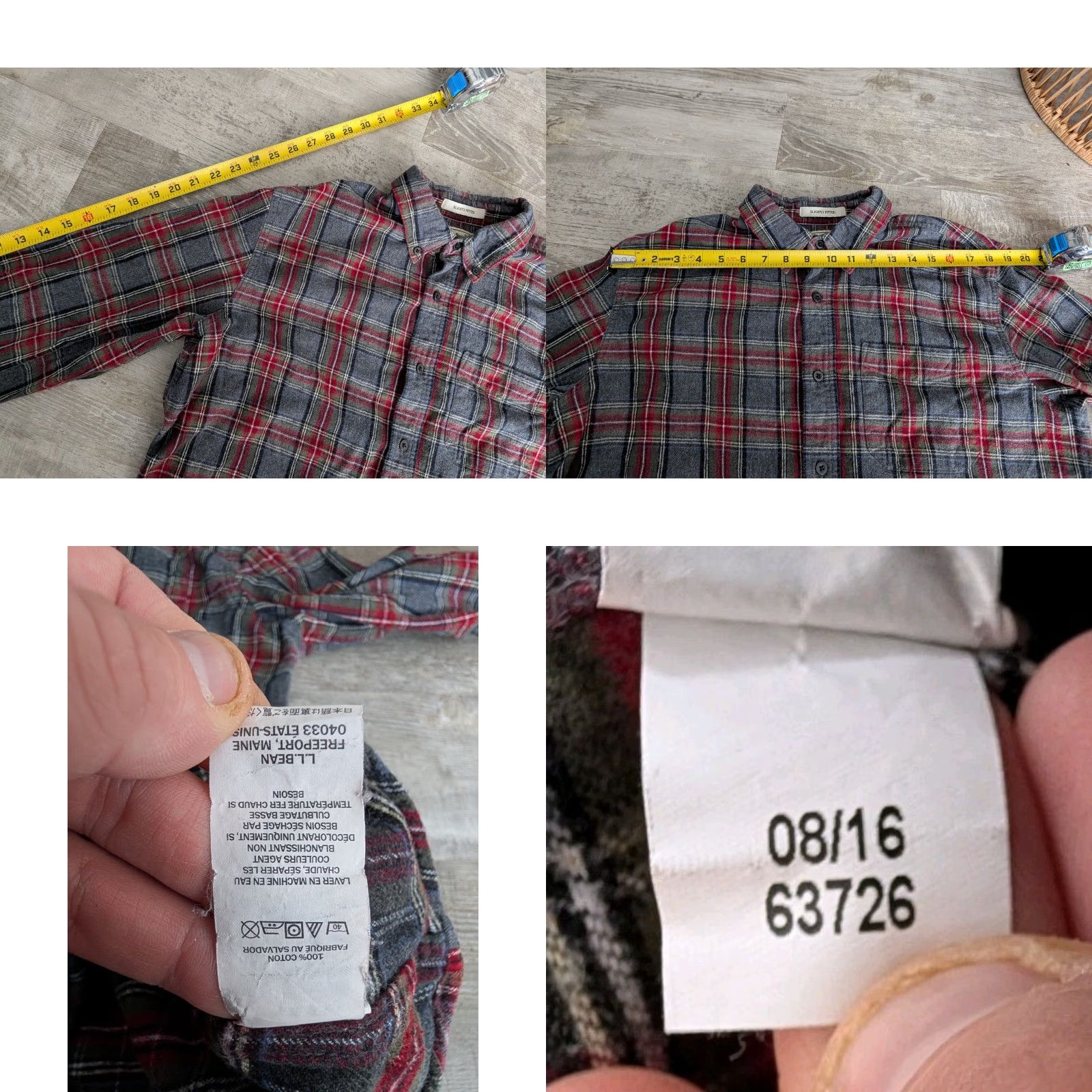 Vintage LL Bean Button-Up Shirt Men Large L Flannel Plaid Soft Long Sleeve Casual Workwear Size US L / EU 52-54 / 3 - 9 Thumbnail