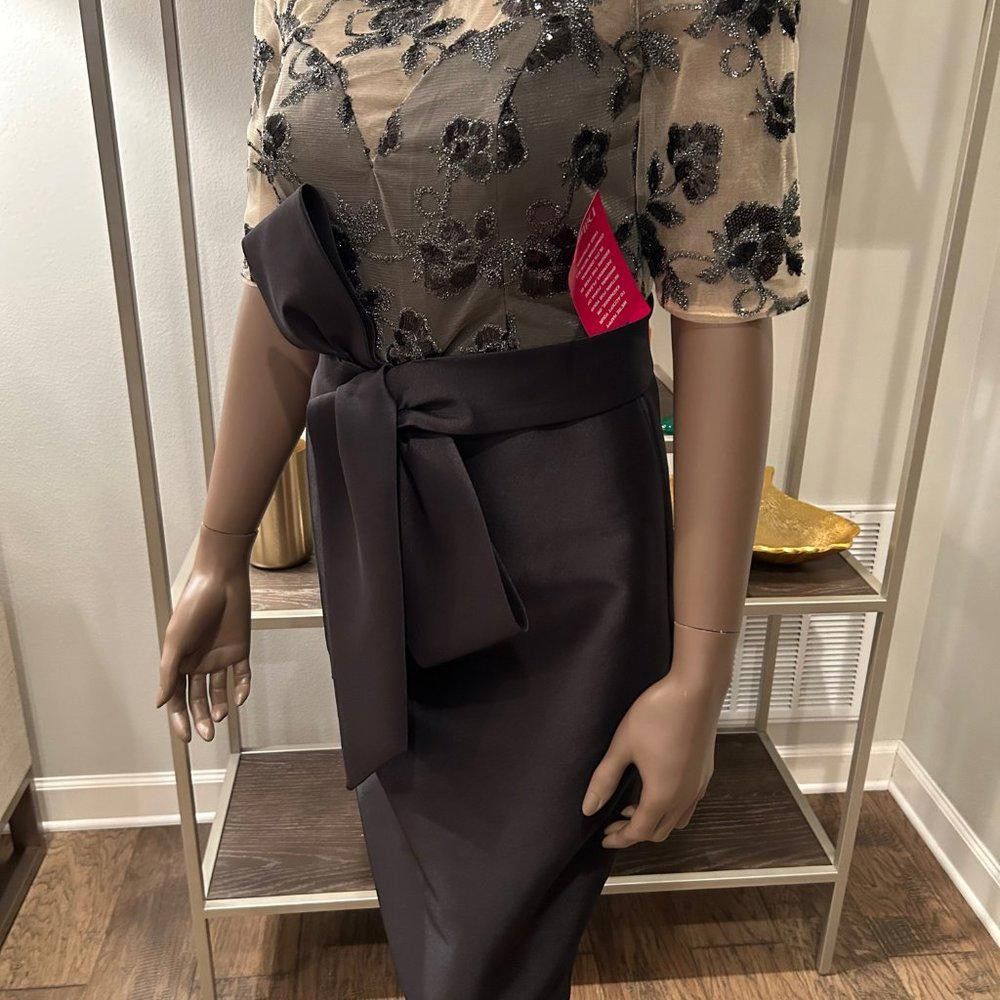 Designer Belle Badgley Mischka Black Tie Dress Size XS / US 0-2 / IT 36-38 - 5 Thumbnail