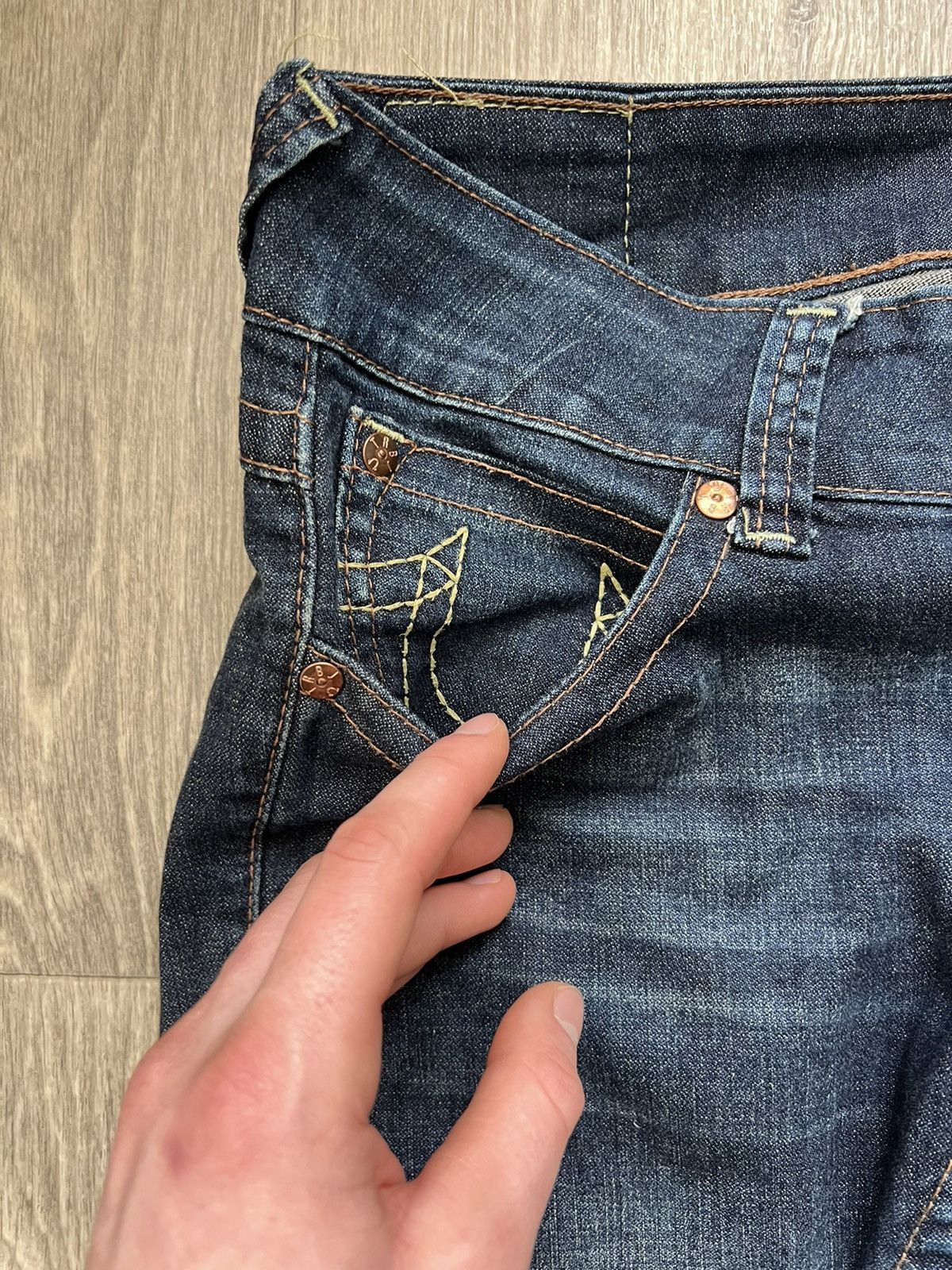 If Six Was Nine True Religion Low Rise Flared Denim Black Jeans Size 29" - 9 Thumbnail