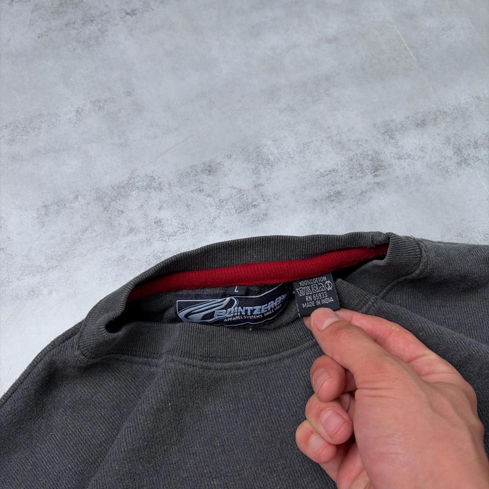 Point Zero Y2K Red Point Zero Grunge Skater Boxy Crewneck Sweater Size US L / EU 52-54 / 3 - 6 Thumbnail