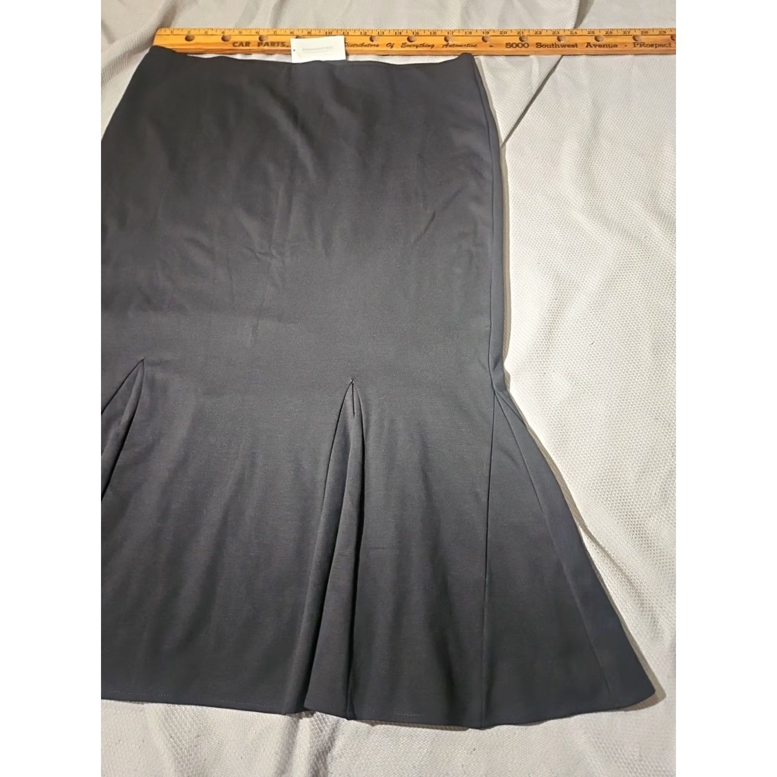 Banana Republic VINTAGE Banana Republic Skirt Womens XL Black Fluted Hem Flare Flutter Pull On Size 40" / US 18 - 5 Thumbnail