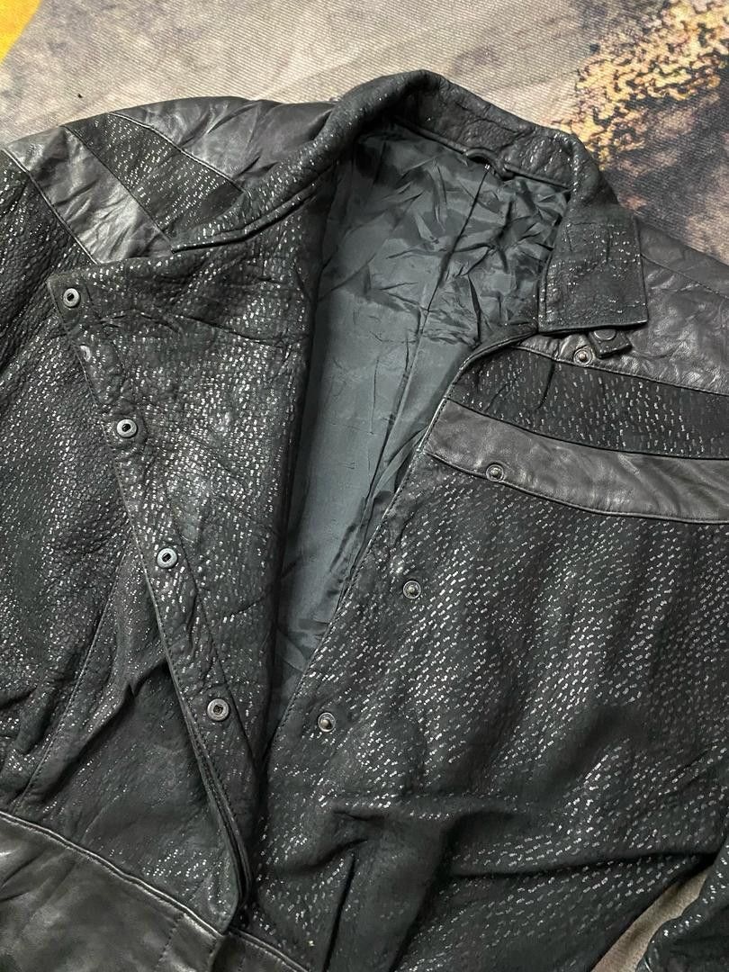 Genuine Leather × Vintage Rare Unbrand Double collar Leather Jacket Size US S / EU 44-46 / 1 - 4 Thumbnail