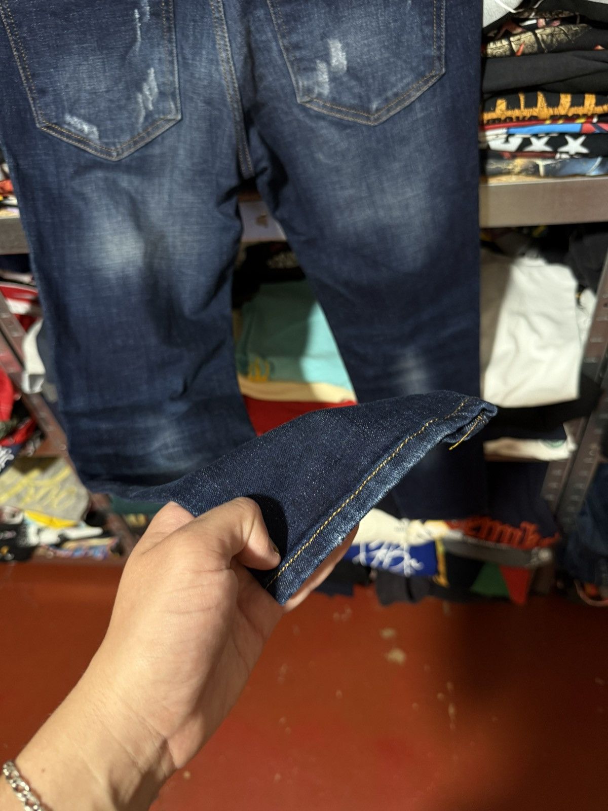 Dsquared2 Rare Luxury Dsquared2 Distressed Denim Navy Jeans Y2K Hype Size US 32 / EU 48 - 12 Thumbnail
