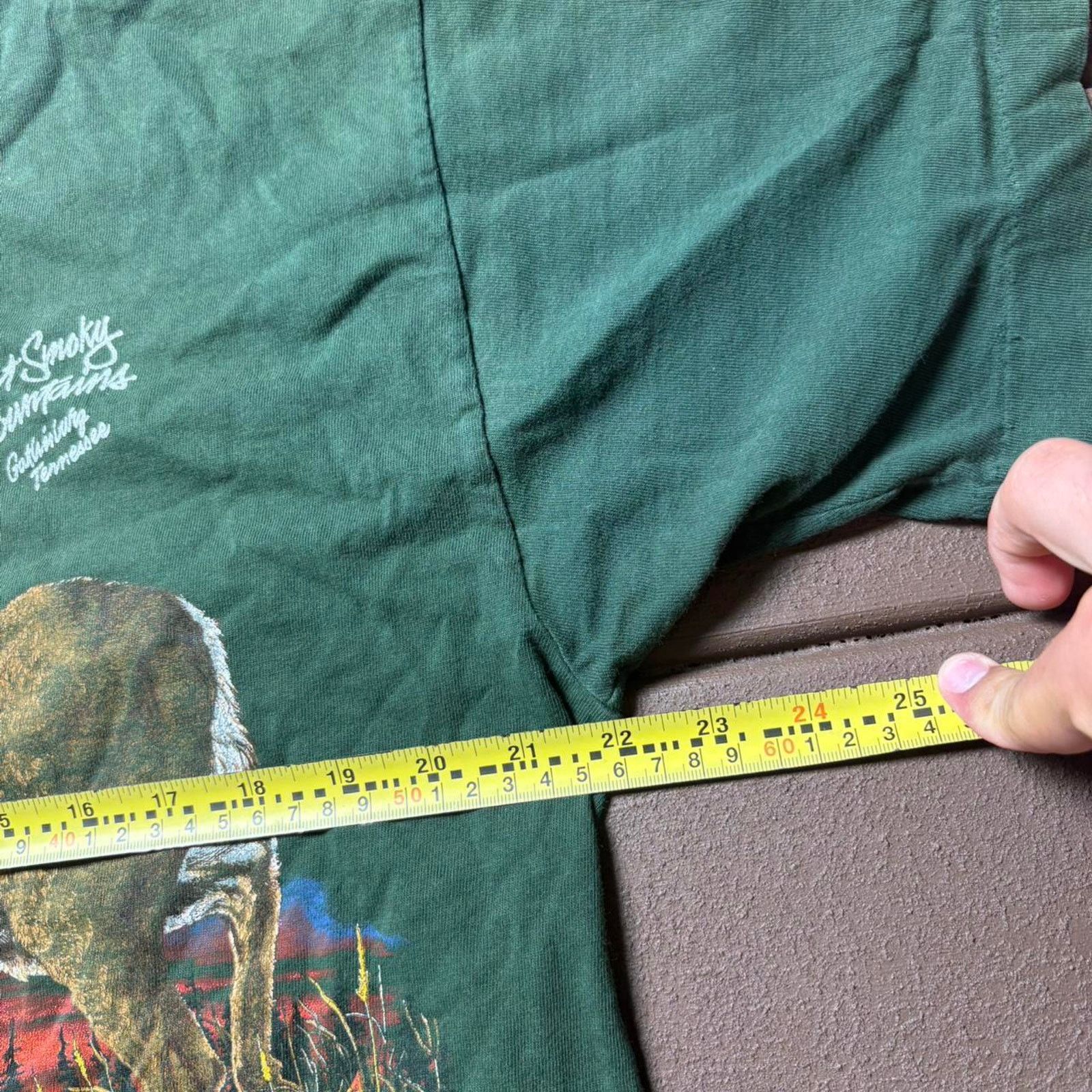 Fruit Of The Loom Vintage 90s Single stitch great smokey mountains shirt Size US XL / EU 56 / 4 - 6 Thumbnail