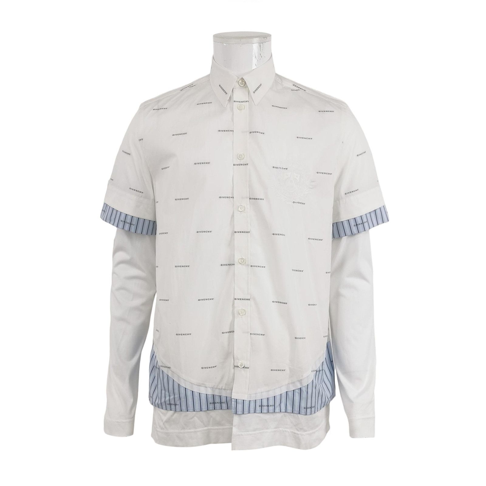 Givenchy Givenchy Striped Cotton Short-Sleeve Button-Down Shirt S Size US M / EU 48-50 / 2 - 1 Thumbnail