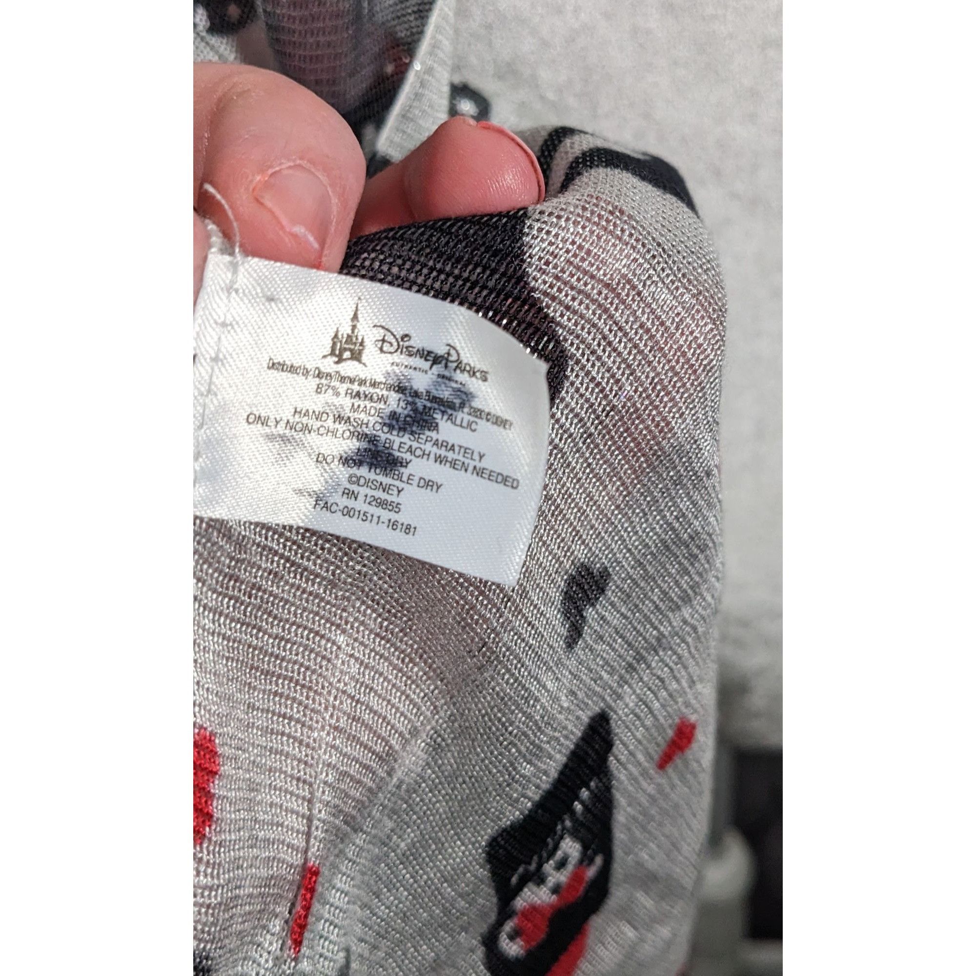 Disney Disney Parks Minnie Mouse Icons Metallic Silver Scarf Size ONE SIZE - 6 Thumbnail