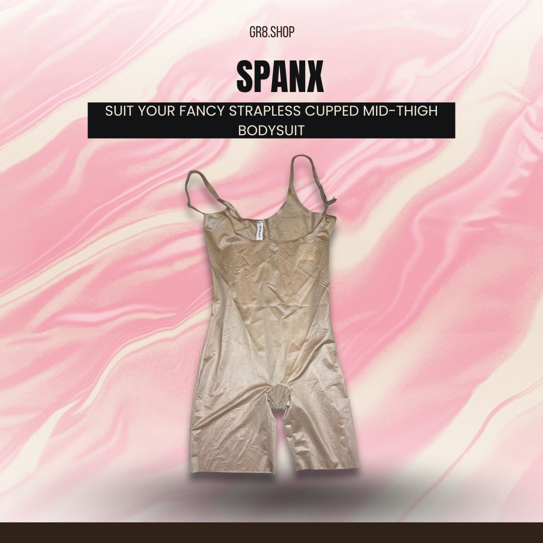 Spanx Spanx Suit Your Fancy Strapless Cupped Mid-Thigh Bodysuit Sh Size ONE SIZE - 1 Thumbnail