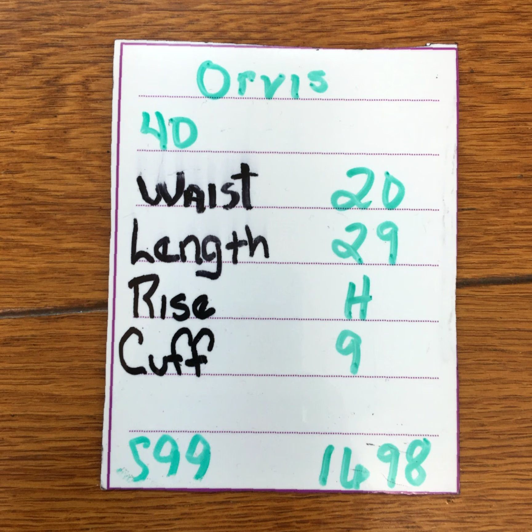 Orvis Orvis Mens Chino Pants Casual Straight Leg 40 Beige 29" Inseam Regular 100% Cotton USA Vintage? No — Pre-owned Size US 40 / EU 56 - 8 Thumbnail
