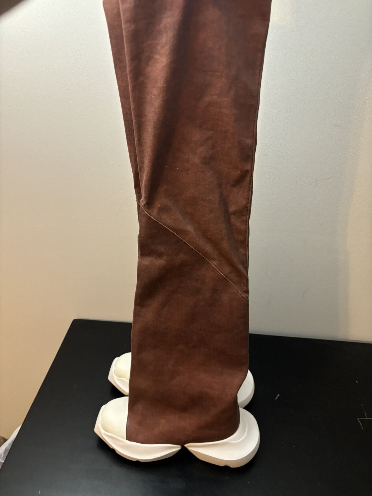Rick Owens Drkshdw Rick Owens DRKSHDW Abstract Over Knee Slip On Boots Brown Size US 8 / EU 41 - 3 Thumbnail