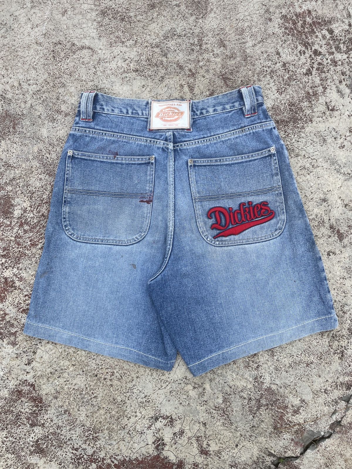 Dickies Rare 90s Dickies Jorts Pants Embroidery Vintage Denim Short Size US 30 / EU 46 - 1 Thumbnail
