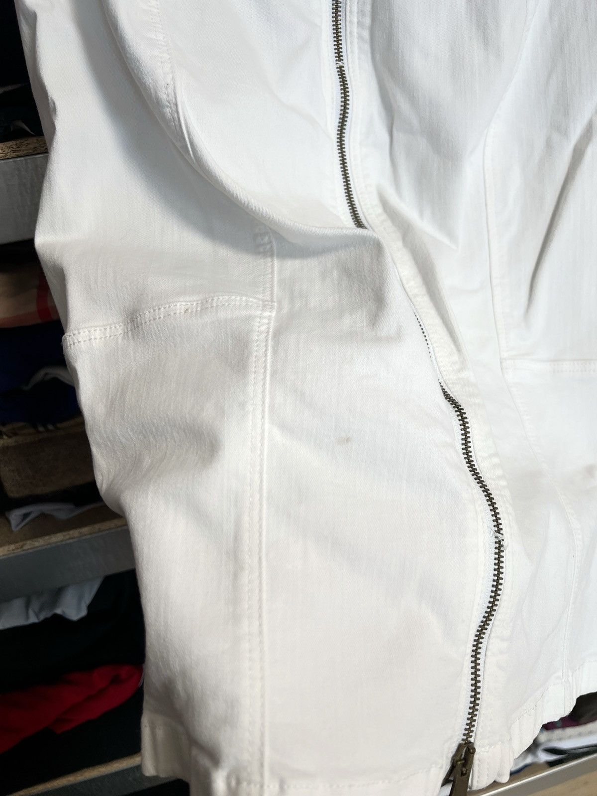 Burberry × Vintage Burberry Brit White Jean Midi Skirt Zip Women's Size 28" / US 6 / IT 42 - 9 Thumbnail