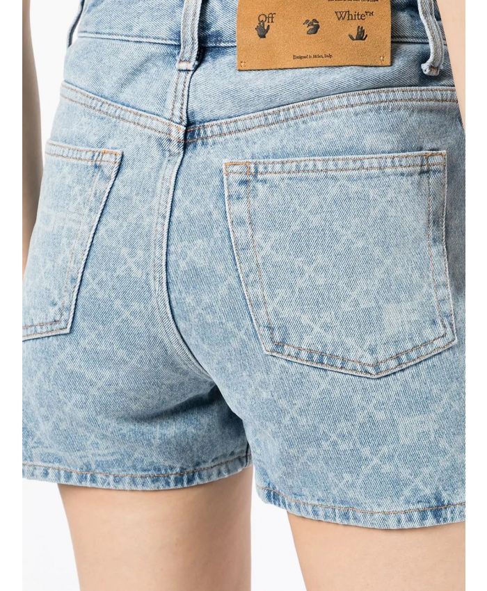 Off-White o1gr1nt1124 Monogram Straight Short in Light Blue Size 28" / US 6 / IT 42 - 5 Thumbnail